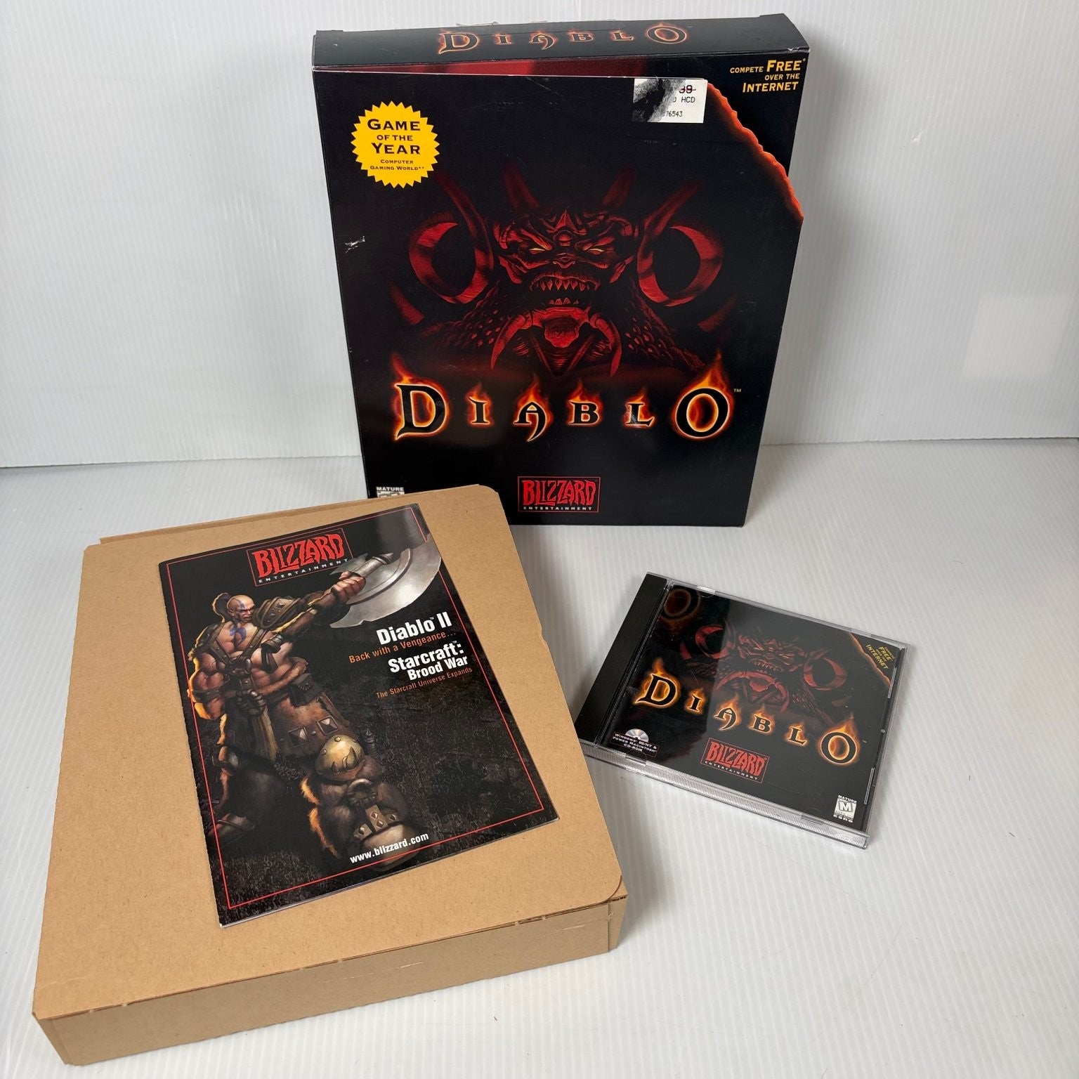 Diablo Game of the Year Gatefold Big Box PC Video Game Blizzard Complete