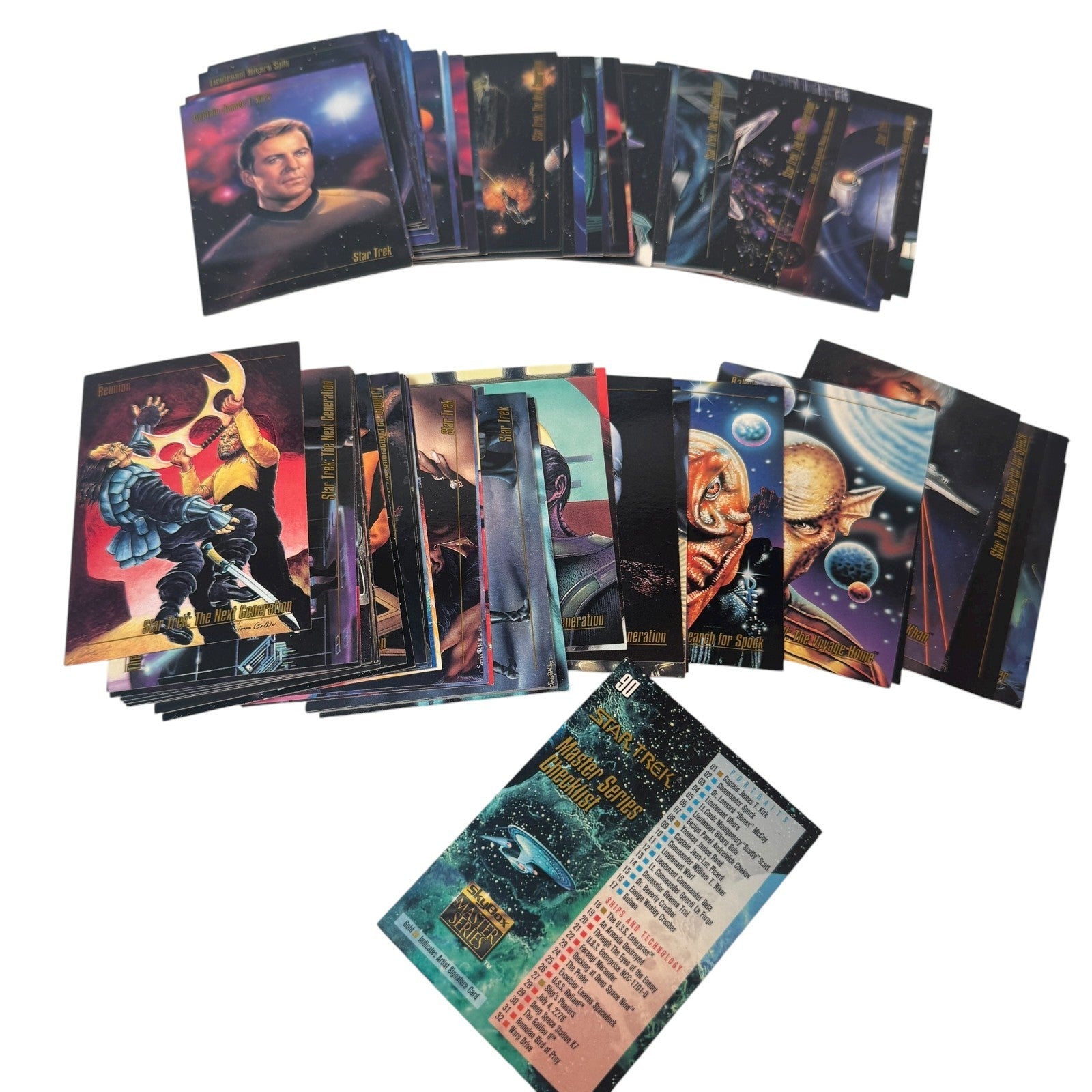 Star Trek Master Series Complete Base Set 1 (Skybox 1993) All-Art Trading Cards
