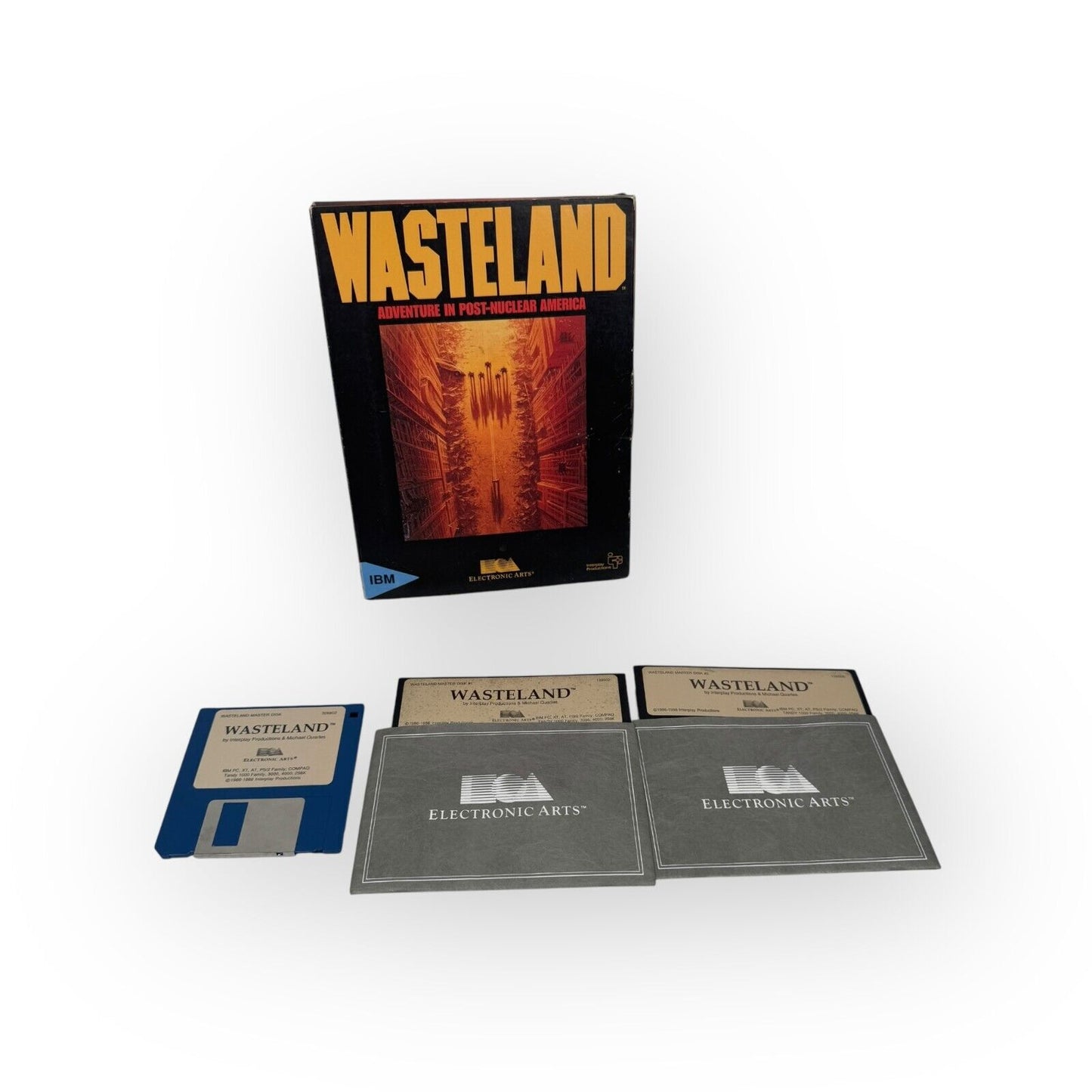 Wasteland IBM PC DOS 3.5” And 5.25” Complete In Box Game w/Inserts EA Retro RPG