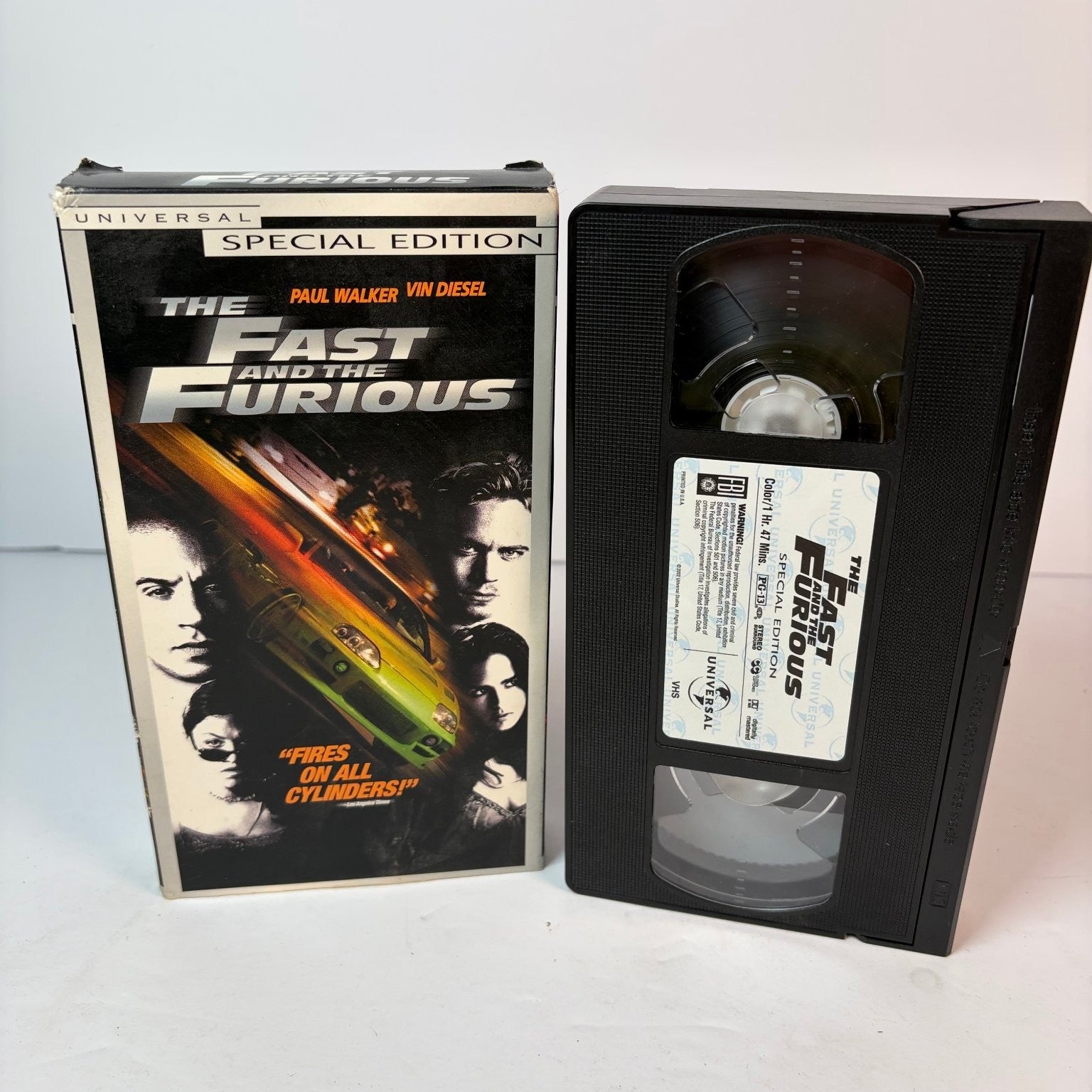 The Fast and the Furious VHS 2001 Action Special Edition Universal