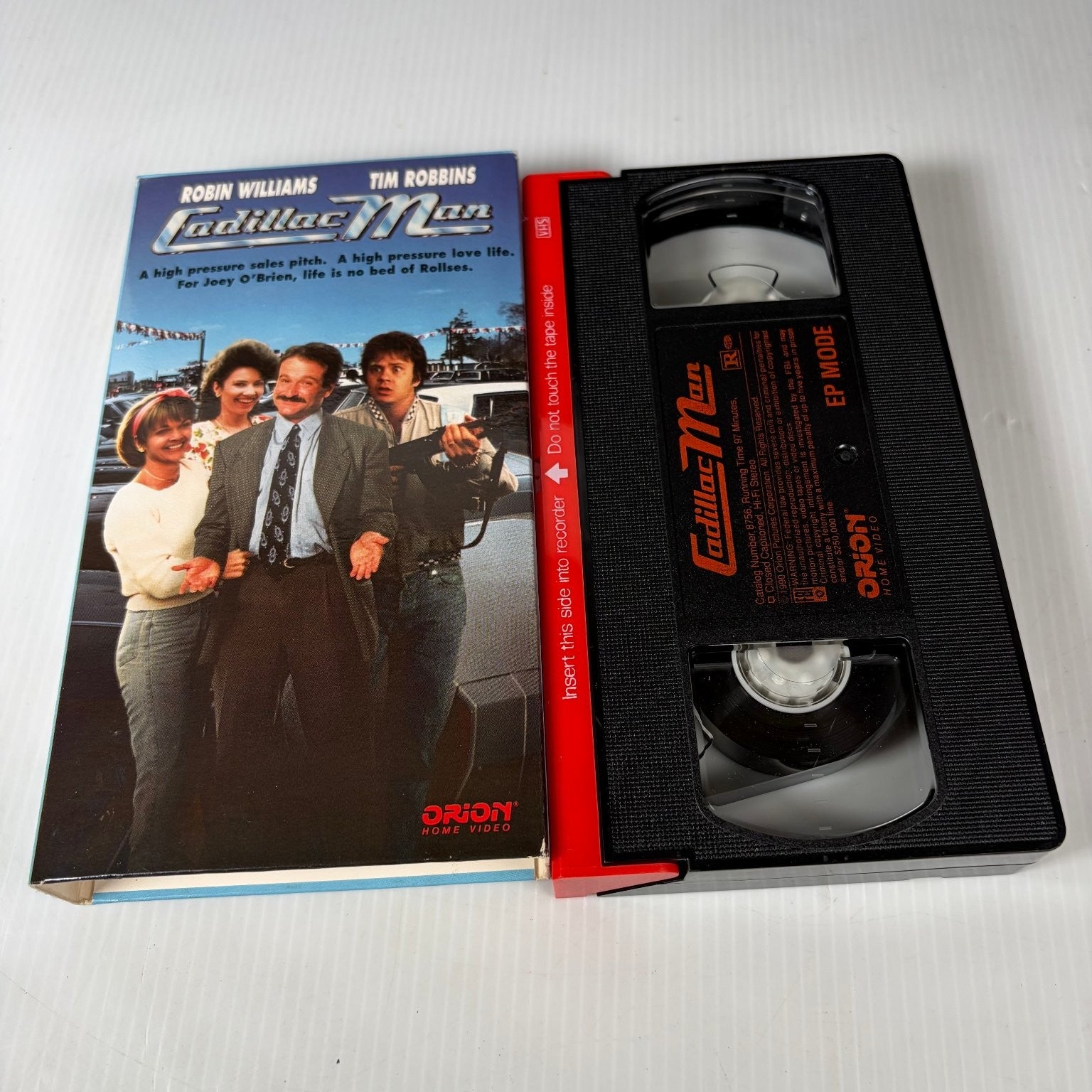 Cadillac Man VHS 1990 Comedy Original Release Orion Home Video Robin Williams
