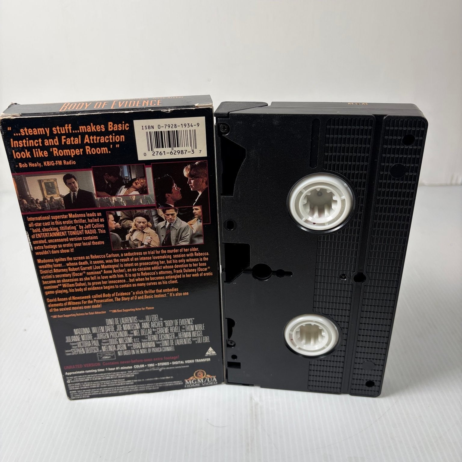 Body of Evidence VHS 1993 Erotic Thriller Unrated Version MGM/UA Madonna