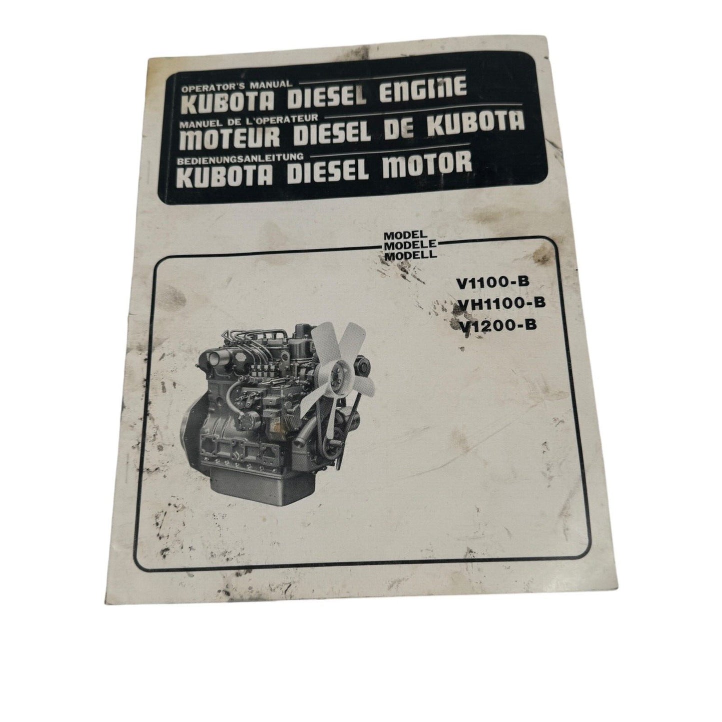 Kubota Diesel Engine V1100-B VH1100-B V1200-B Engine Operator's Manual VTG