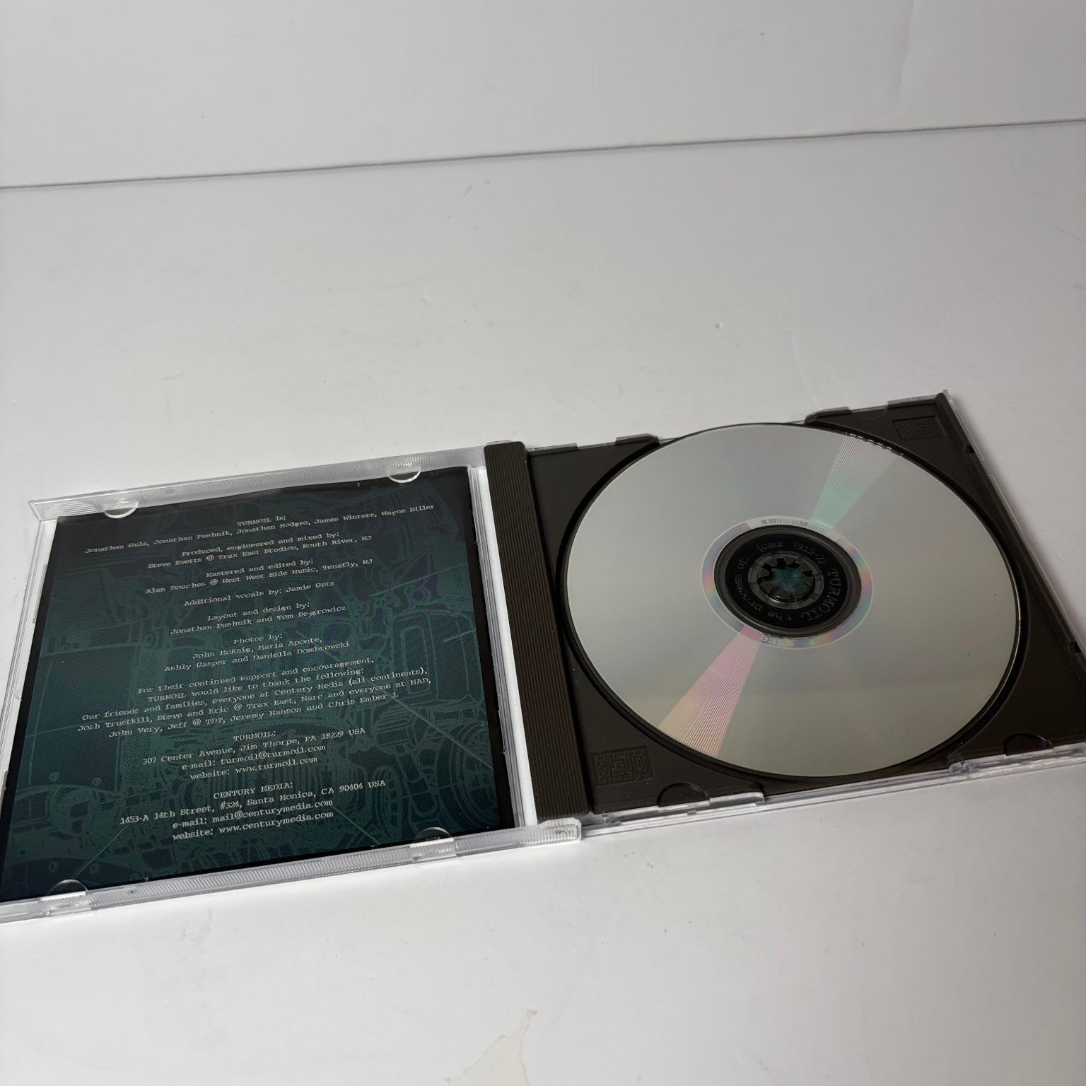Turmoil – The Process Of CD 1999 Metalcore Hardcore Century Media