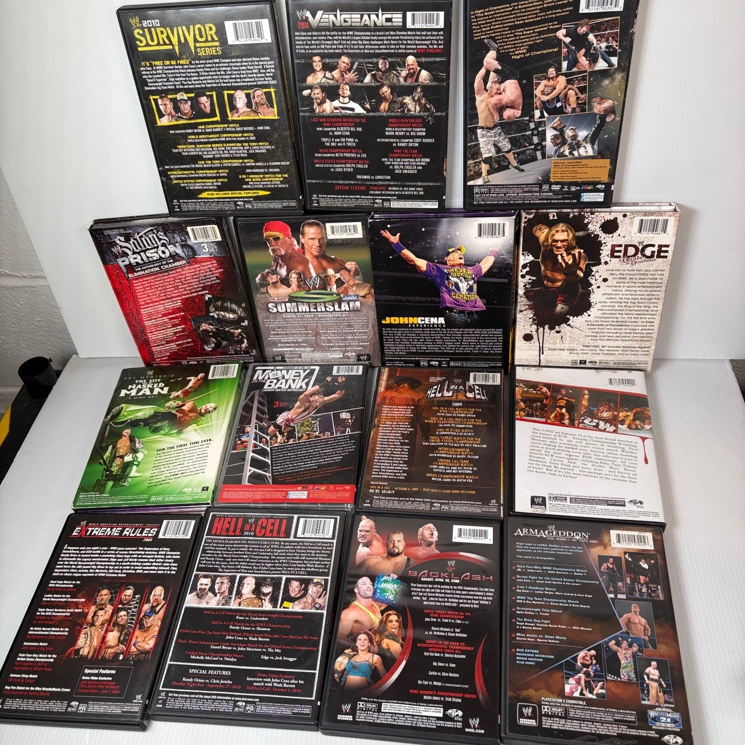 Lot of 15 WWE Pay-Per-View & Anthology DVD Sets Summerslam, Satan's Prson & More