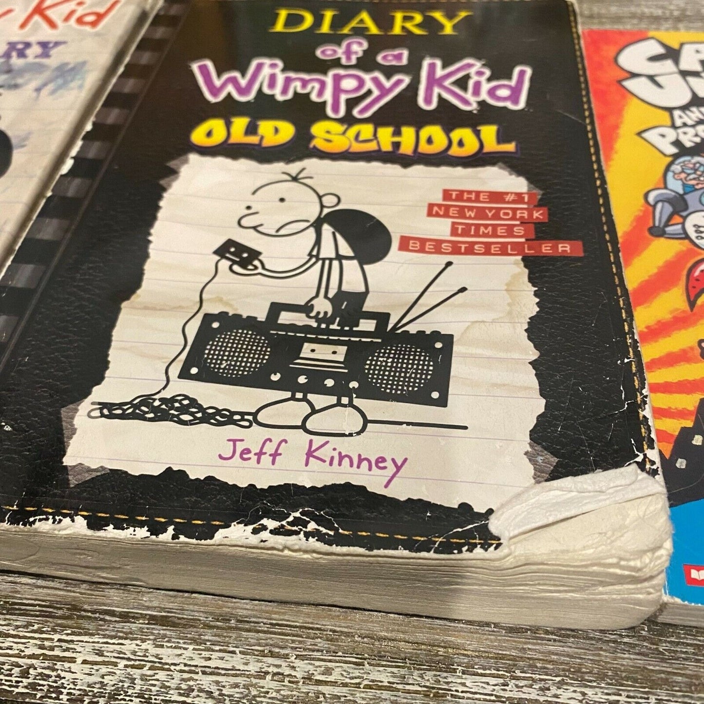 9x Book Lot Diary Of A Wimpy Kid & Captain Underpants by Jeff Kinney Dav Pilkey