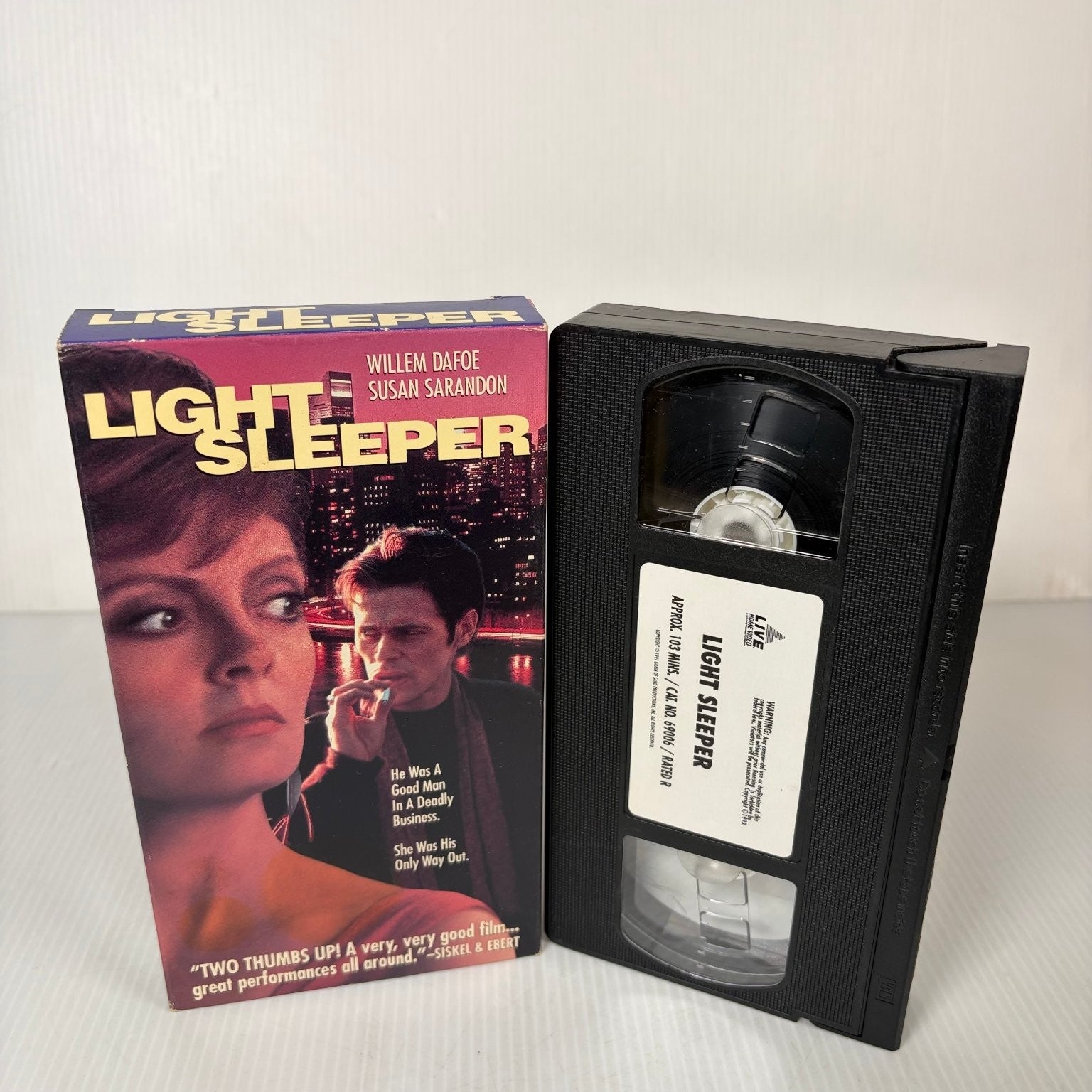 Light Sleeper VHS 1992 Drama Thriller Paul Schrader LIVE Home Video