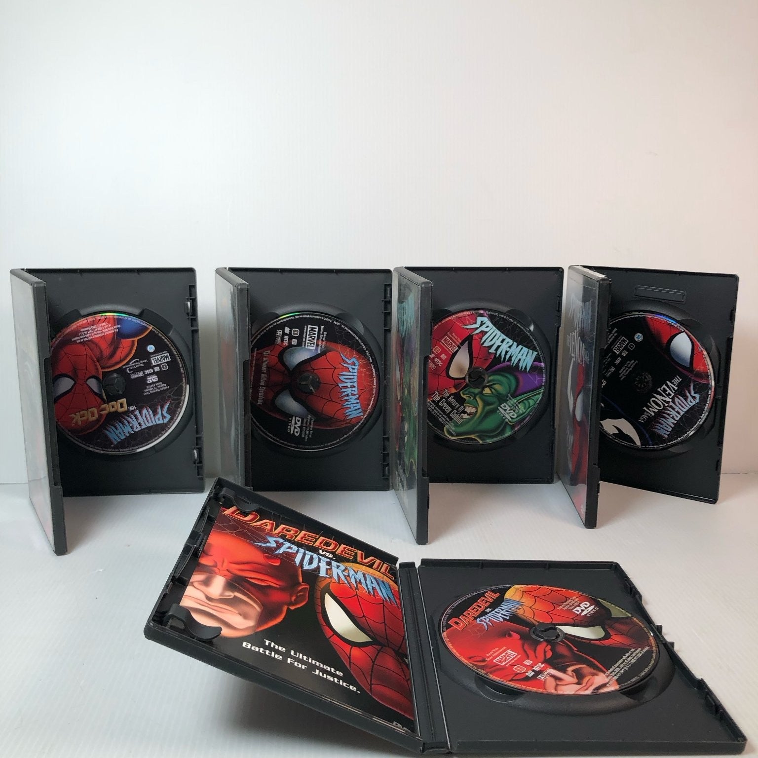 Spider-Man Marvel DVD Lot 2002-2004 Venom Green Goblin Doc Ock Daredevil