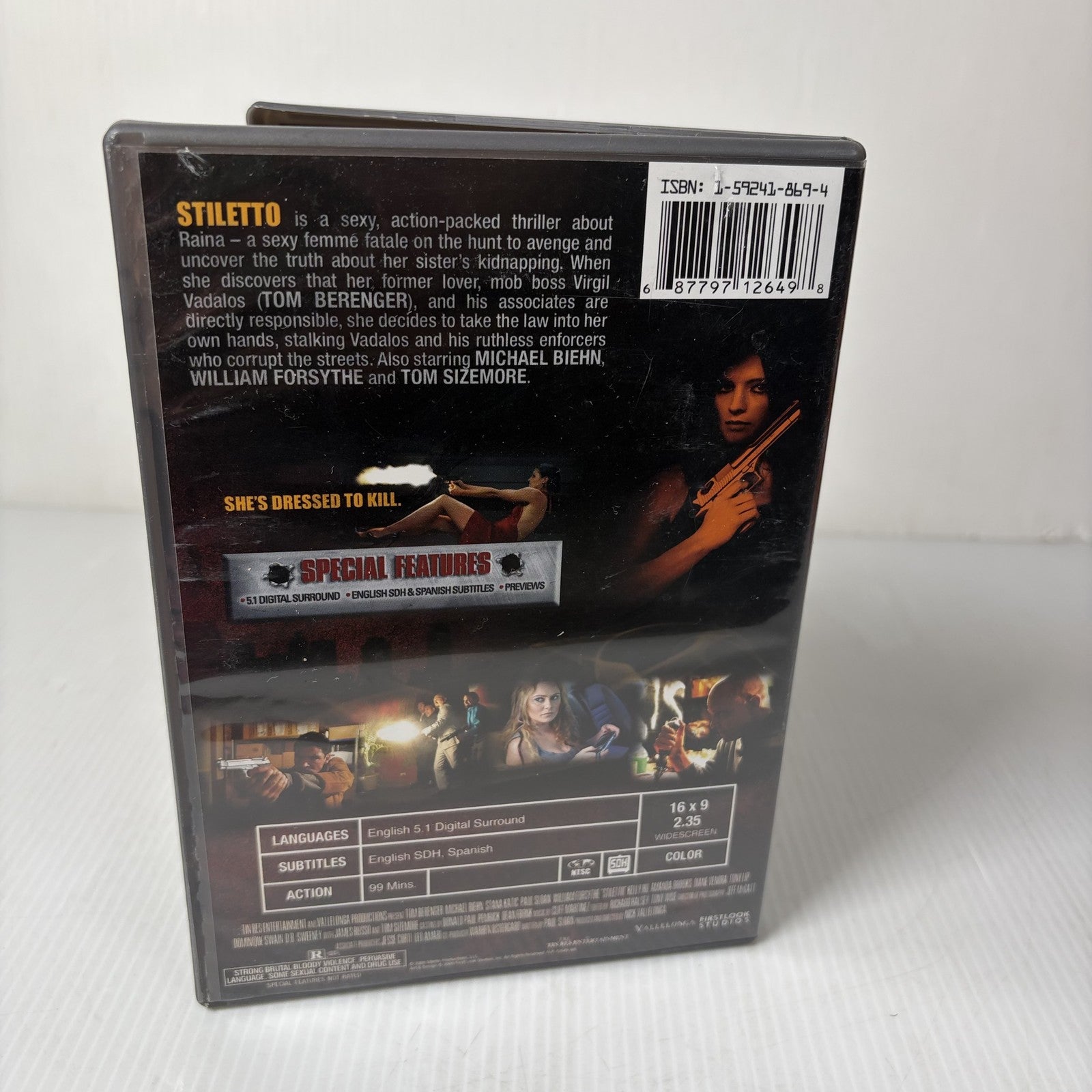 Stiletto DVD (2008) Action Thriller Tom Berenger Michael Biehn Stana Katic