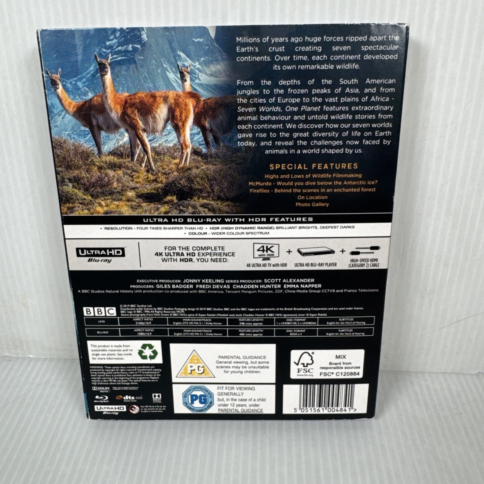 Seven Worlds, One Planet (4K Ultra HD & Blu-ray 6-disc Set, 2019) Attenborough