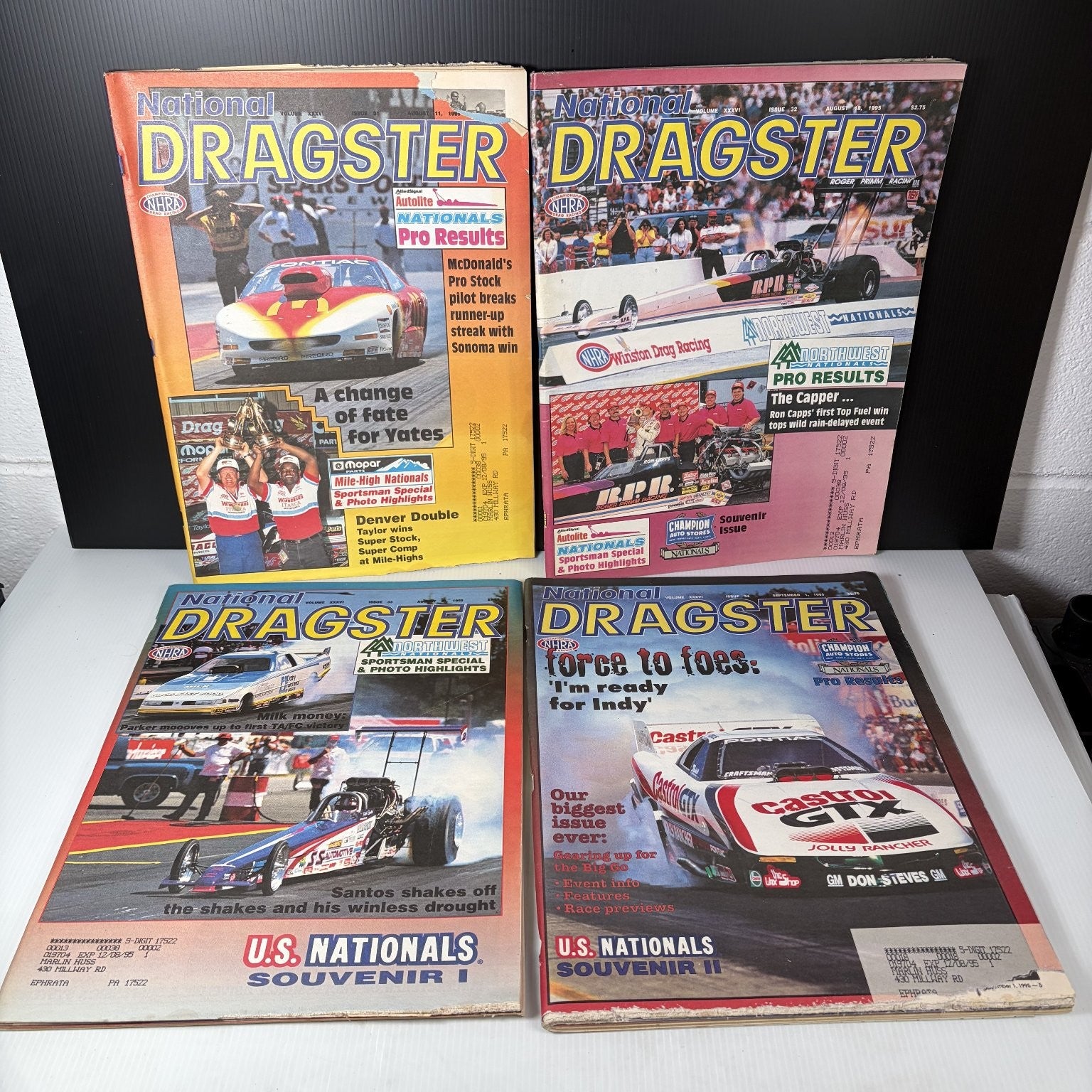 Lot of 20 National Dragster Magazine May - July 1995 NHRA Racing