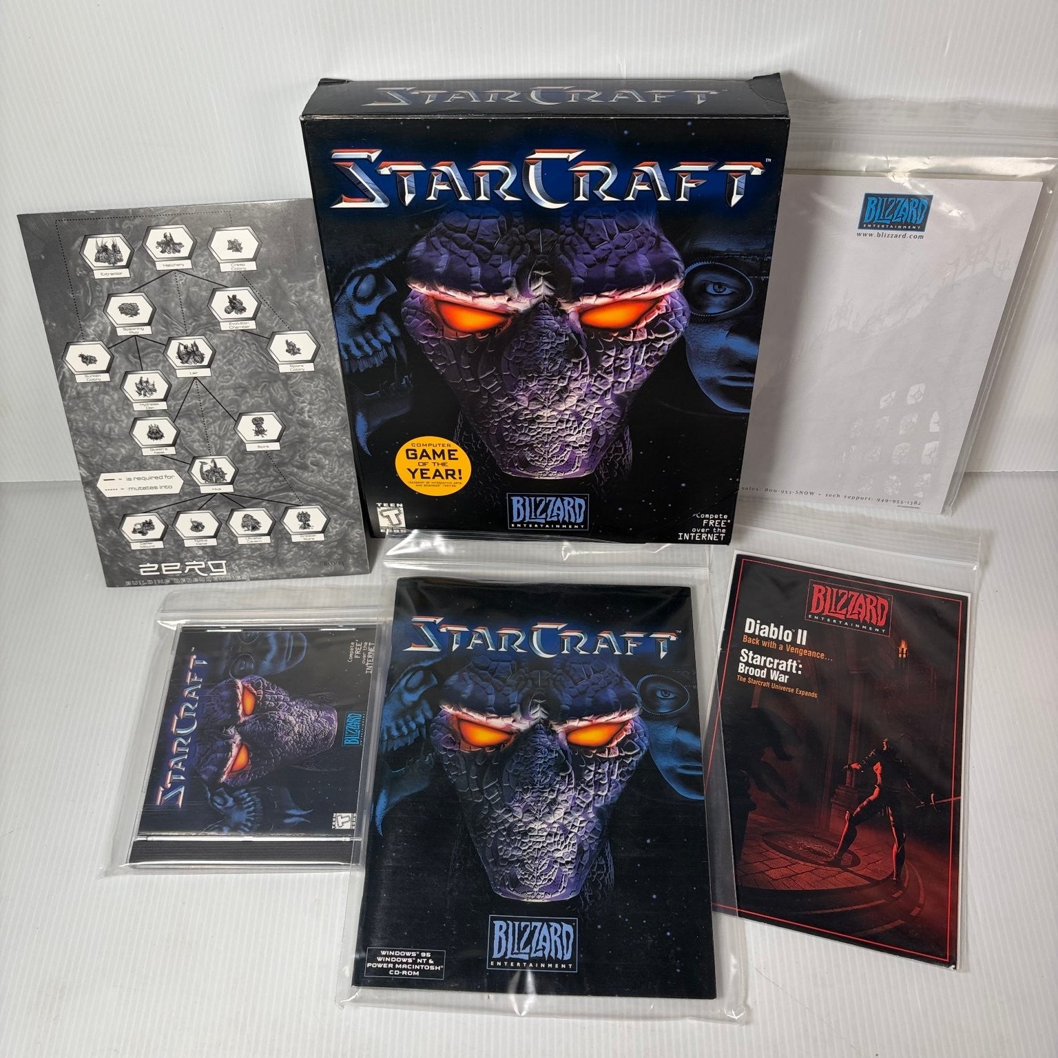 StarCraft Big Box PC Video Game Windows Mac RTS Blizzard Entertainment Complete