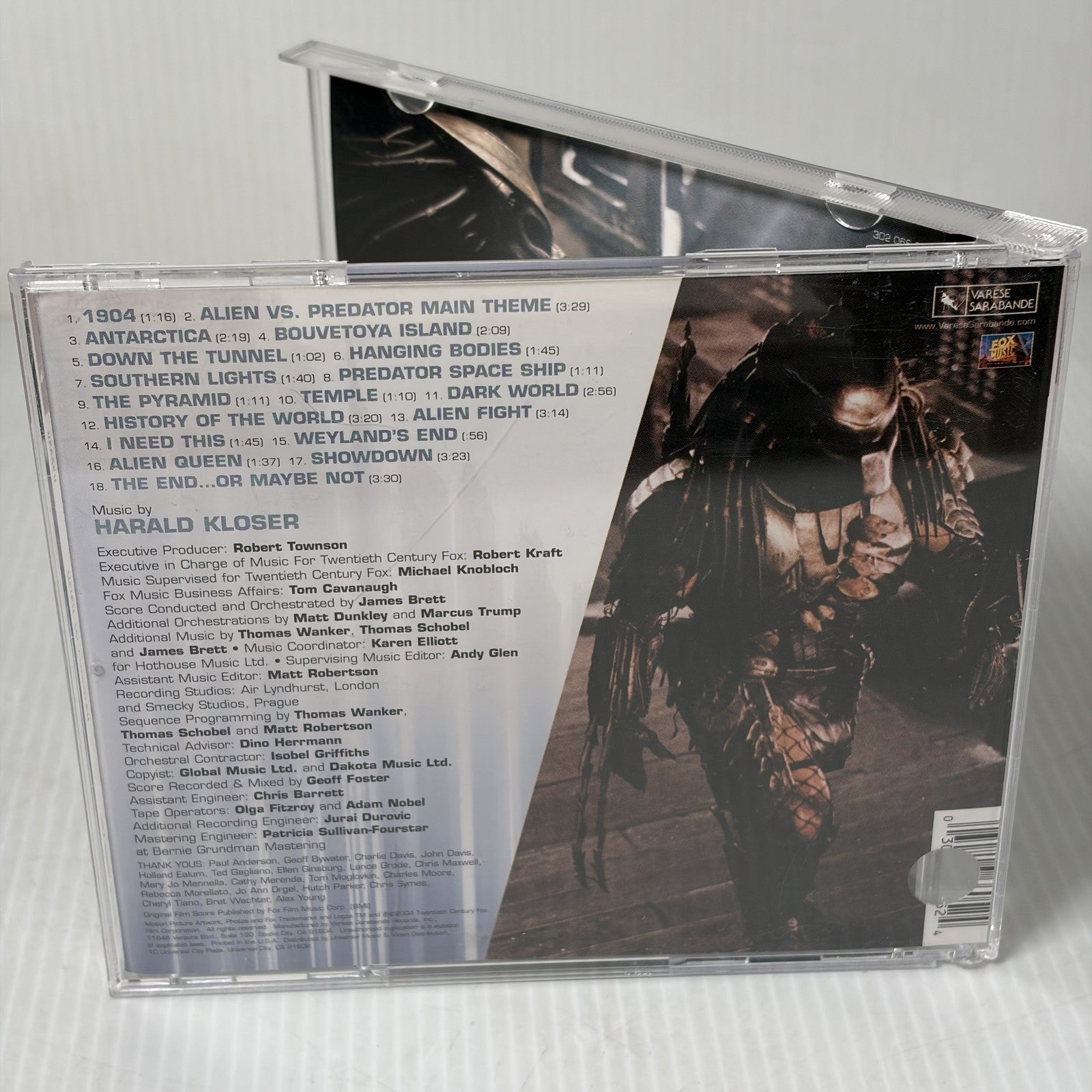 AVP Alien vs. Predator Original Motion Picture Soundtrack CD Harald Kloser