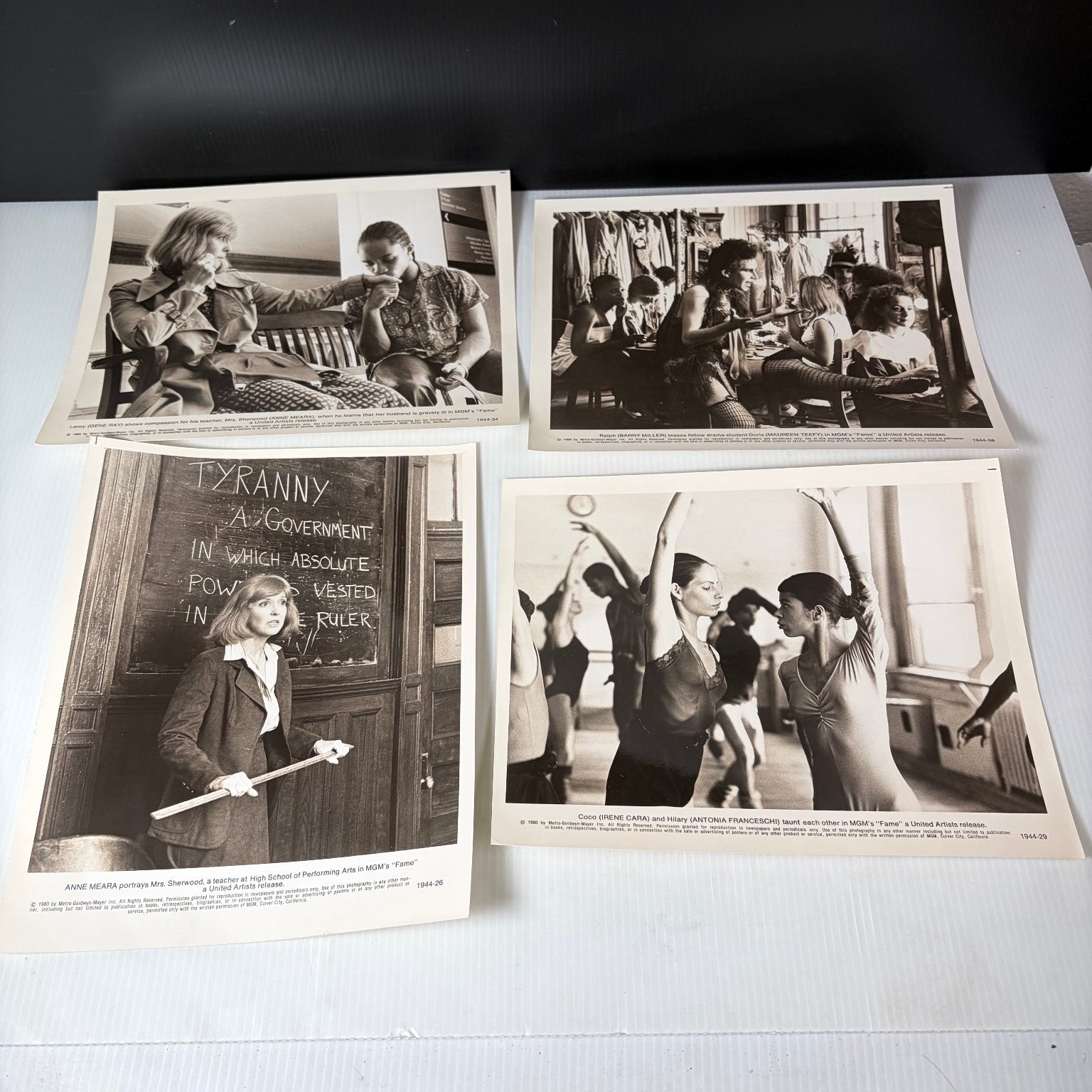 Vintage MGM Fame 1980 Movie Press Kit Photos Lot of 18 Black White Scenes