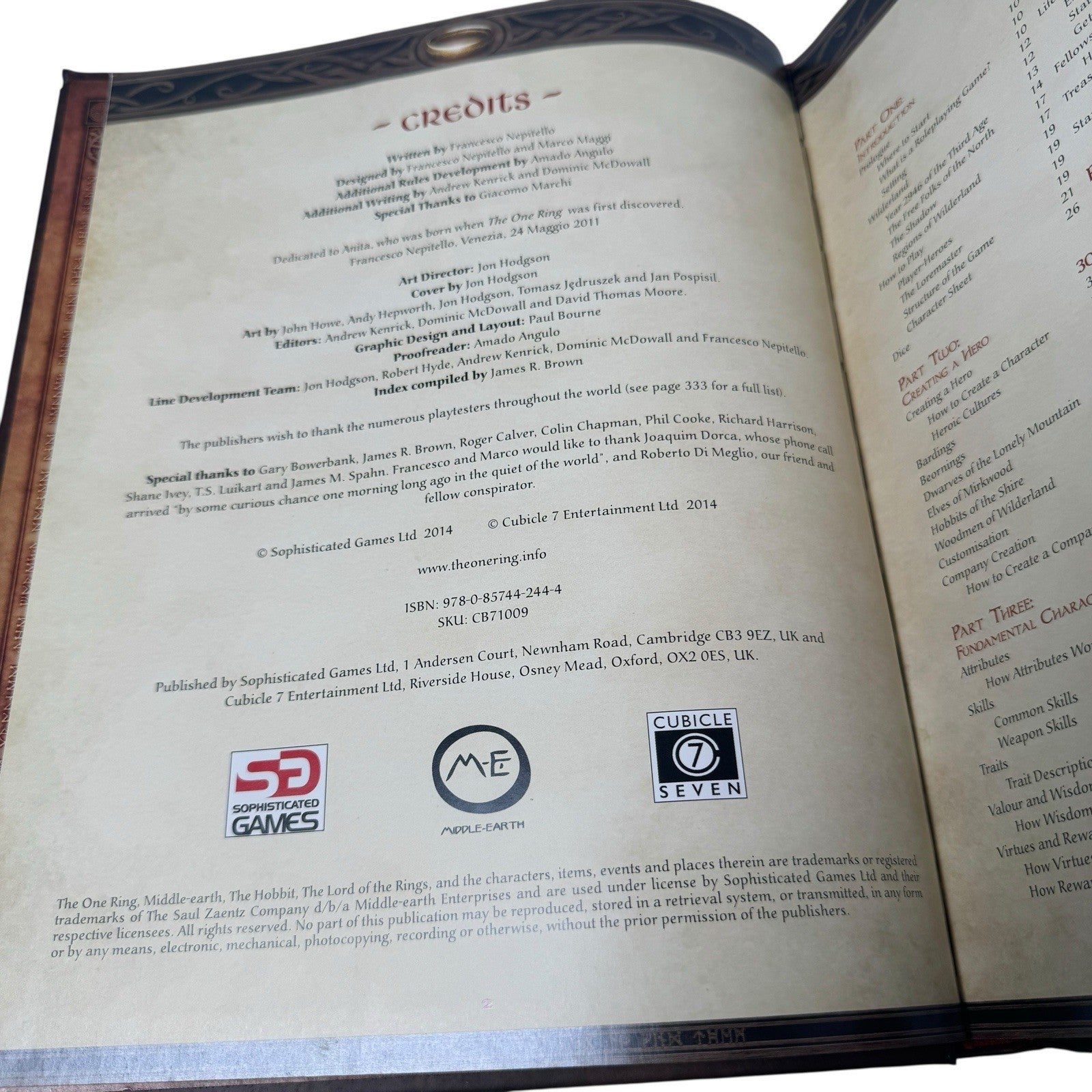 The One Ring Lord Of The Rings Roleplaying Game Core Rulebook By Cubicle 7