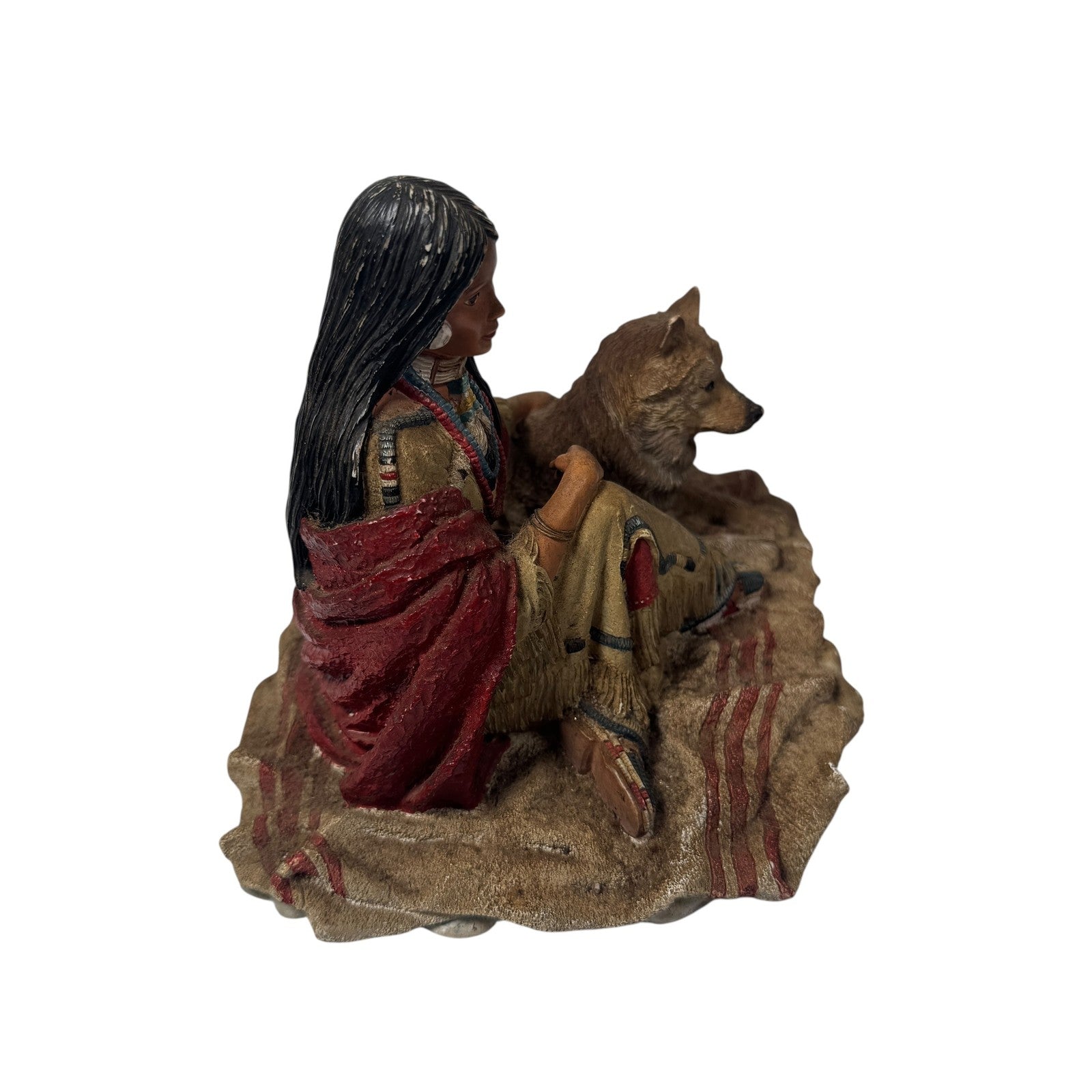 Vintage 1994 Hamilton Collection Snow Princess Sculpture Princesses Plains Wolf