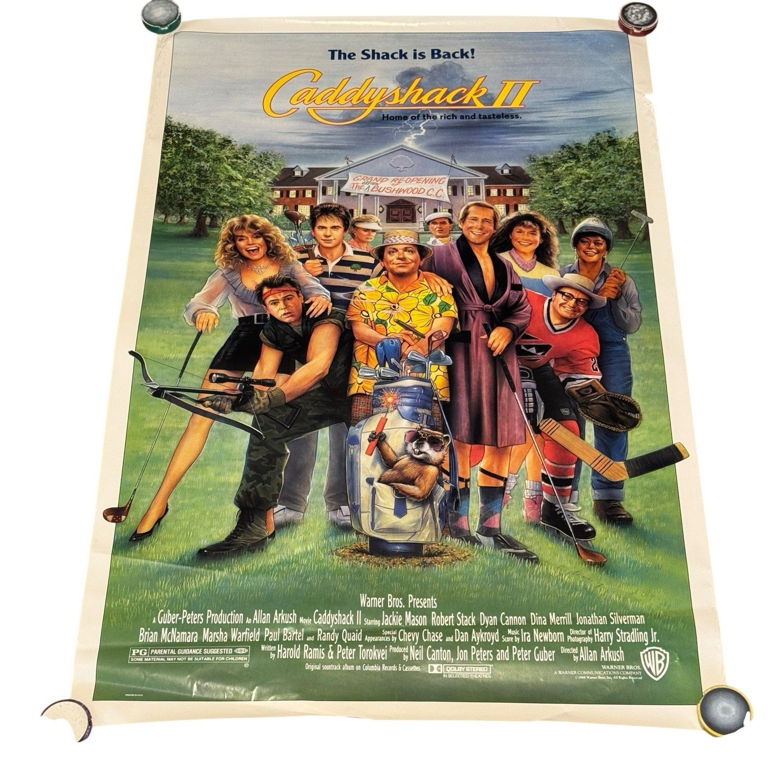 Vintage Caddyshack II 1988 Original One Sheet Movie Poster 40” X 27”