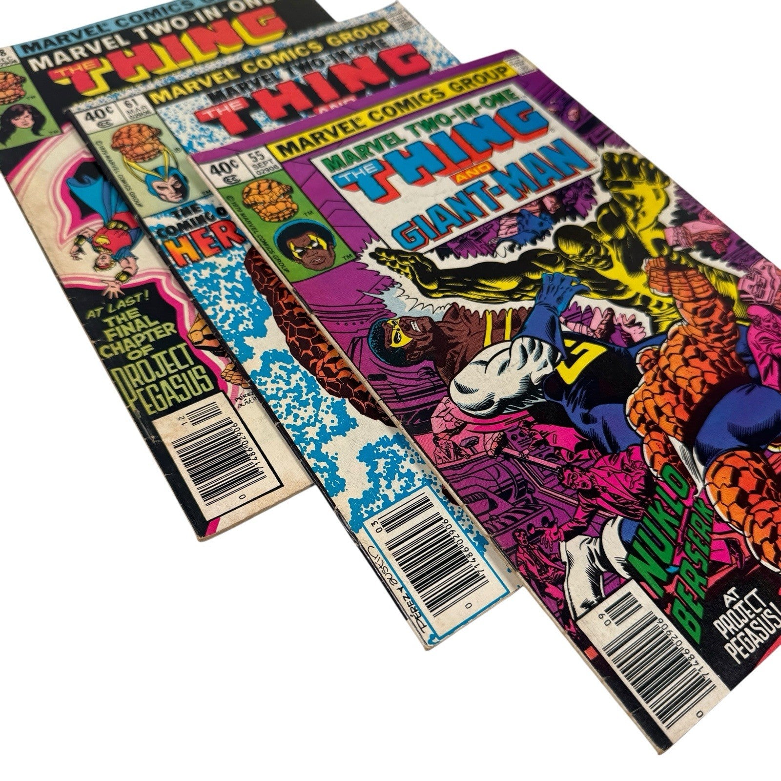 The Thing Marvel Two-In-One Lot of 10 Issues 16-20, 28, 55, 58, 60, 61
