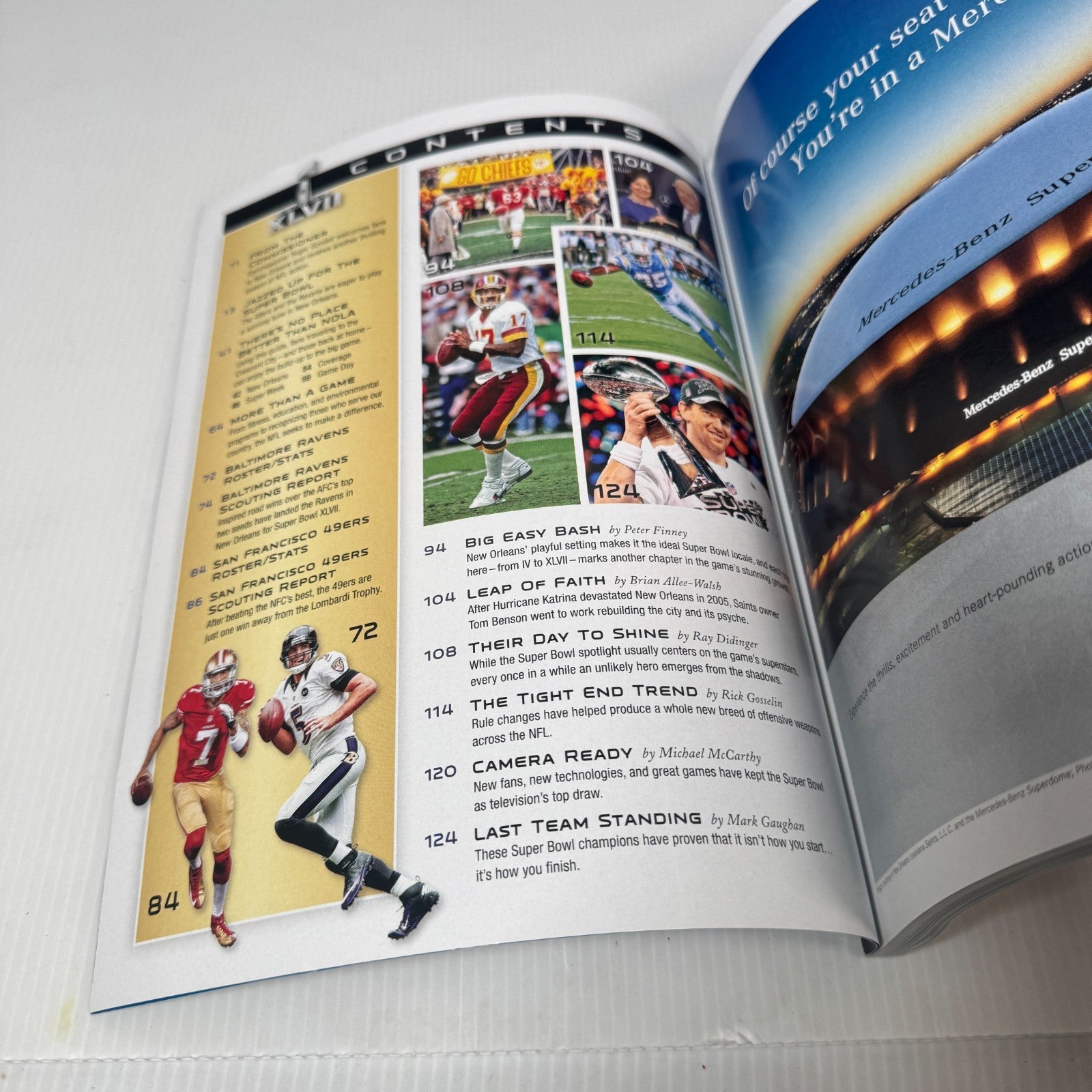 Super Bowl XLVII San Francisco 49ers Vs. Baltimore Ravens Exclusive Game Program