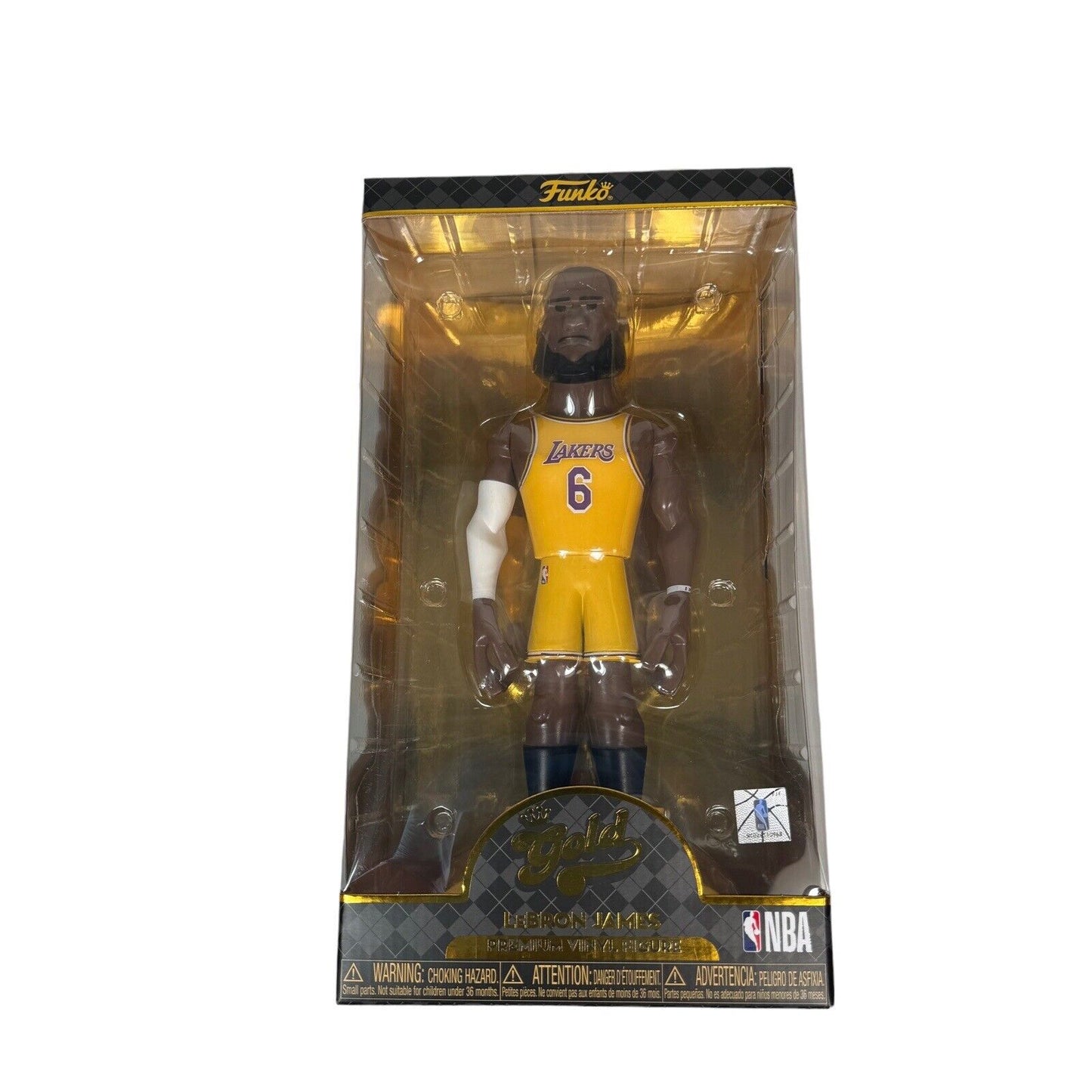 Funko Gold 12" Lebron James Premium Vinyl Figure Collectible Yellow Lakers