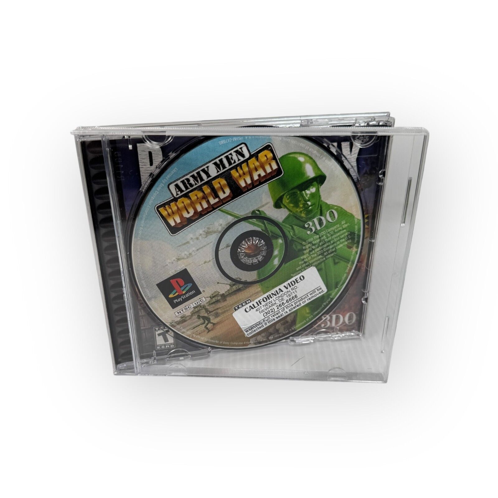 Army Men World War Playstation 1 Game Disc & Case Art, No Manual