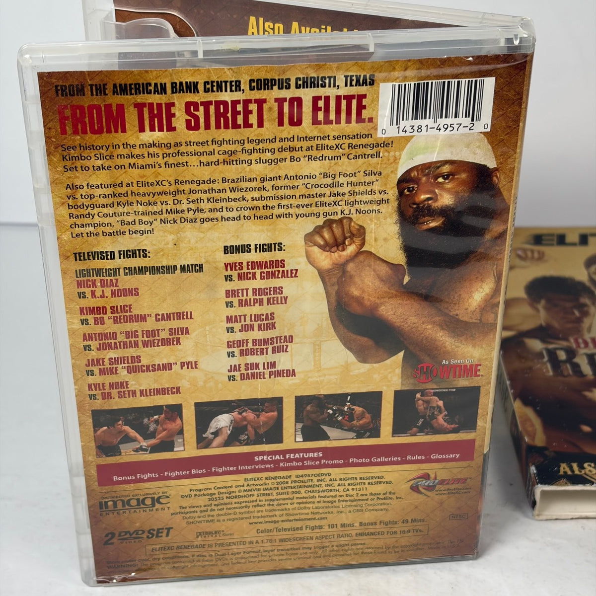 Pro Elite XC Renegade DVD Set w/ Collector Cards Kimbo Slice & Nick Diaz Rookie