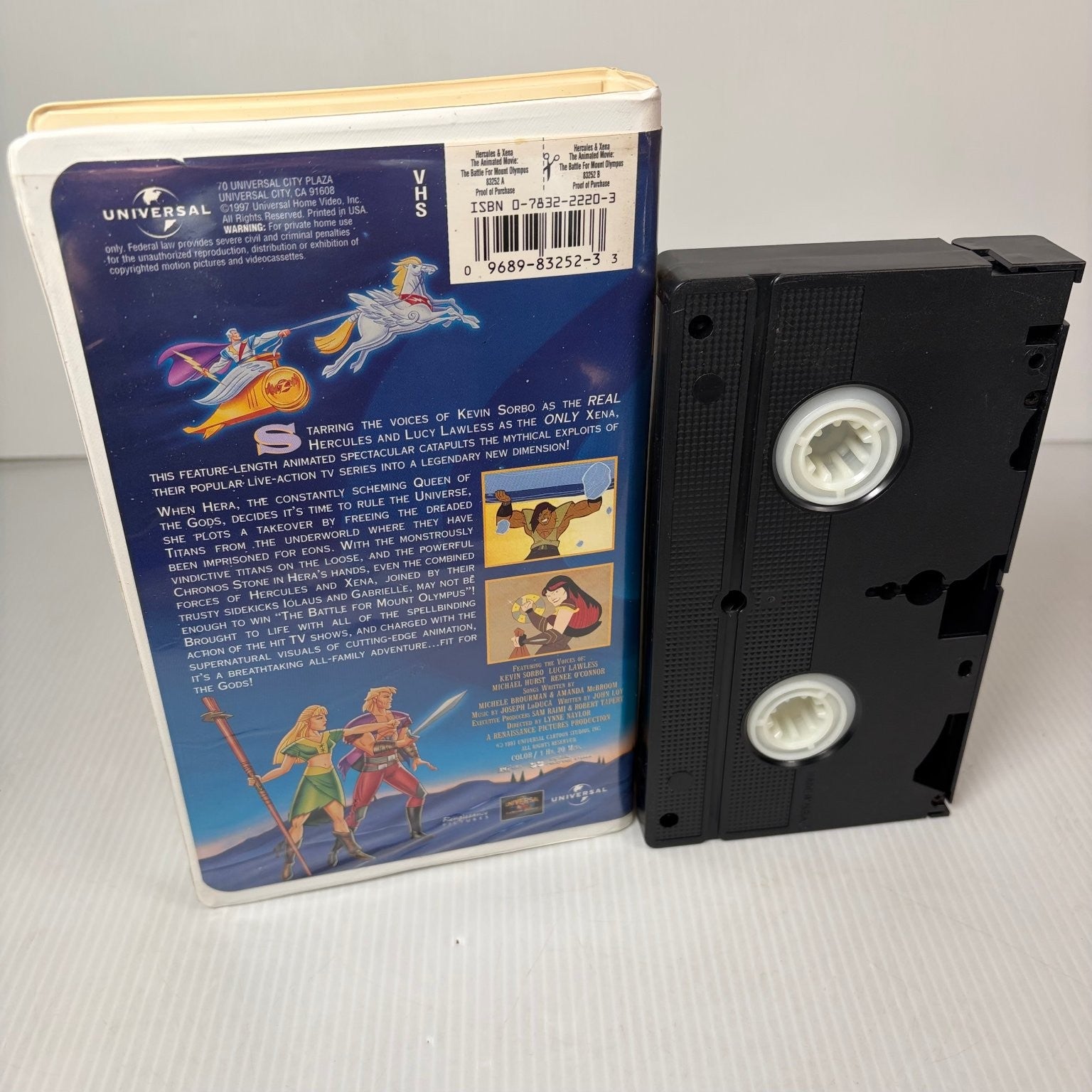 Hercules & Xena The Battle for Mount Olympus VHS 1998 Animated Movie Universal