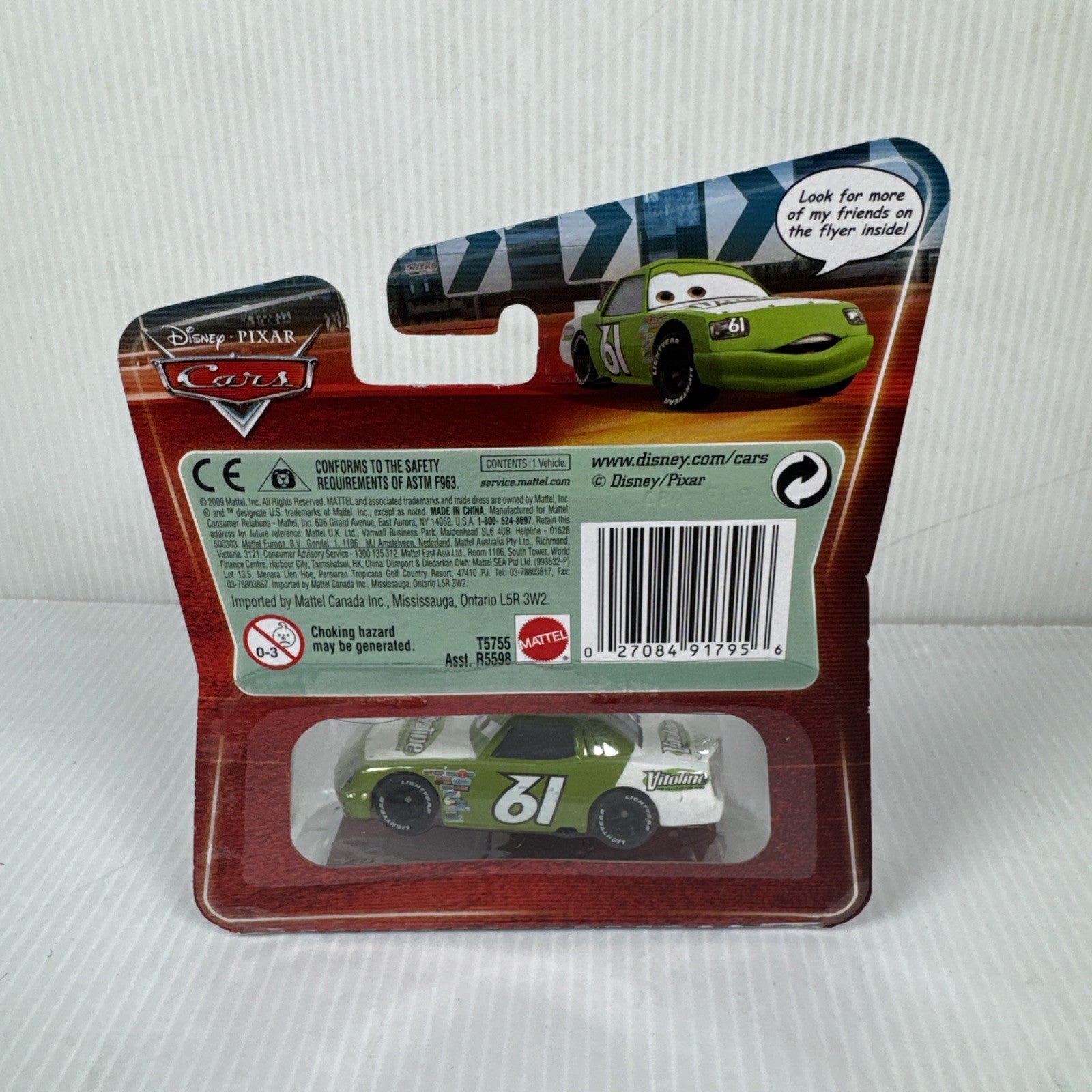 Mattel Disney Pixar Cars Synthetic Rubber Tires Vitoline #61 Die-Cast Vehicle