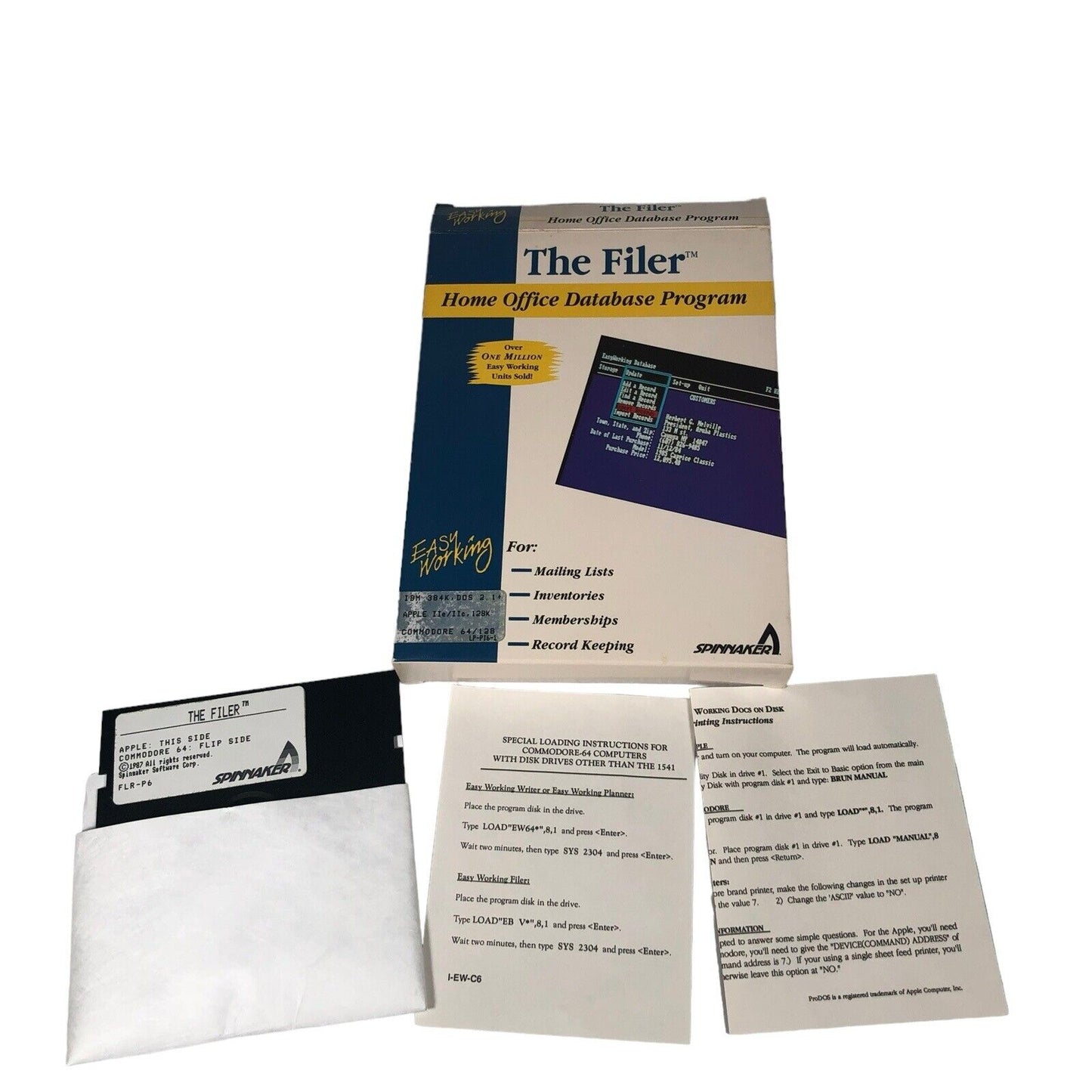 Commodore 64 The Filer & The Writer By Easy Working VTG OS And Word Processing