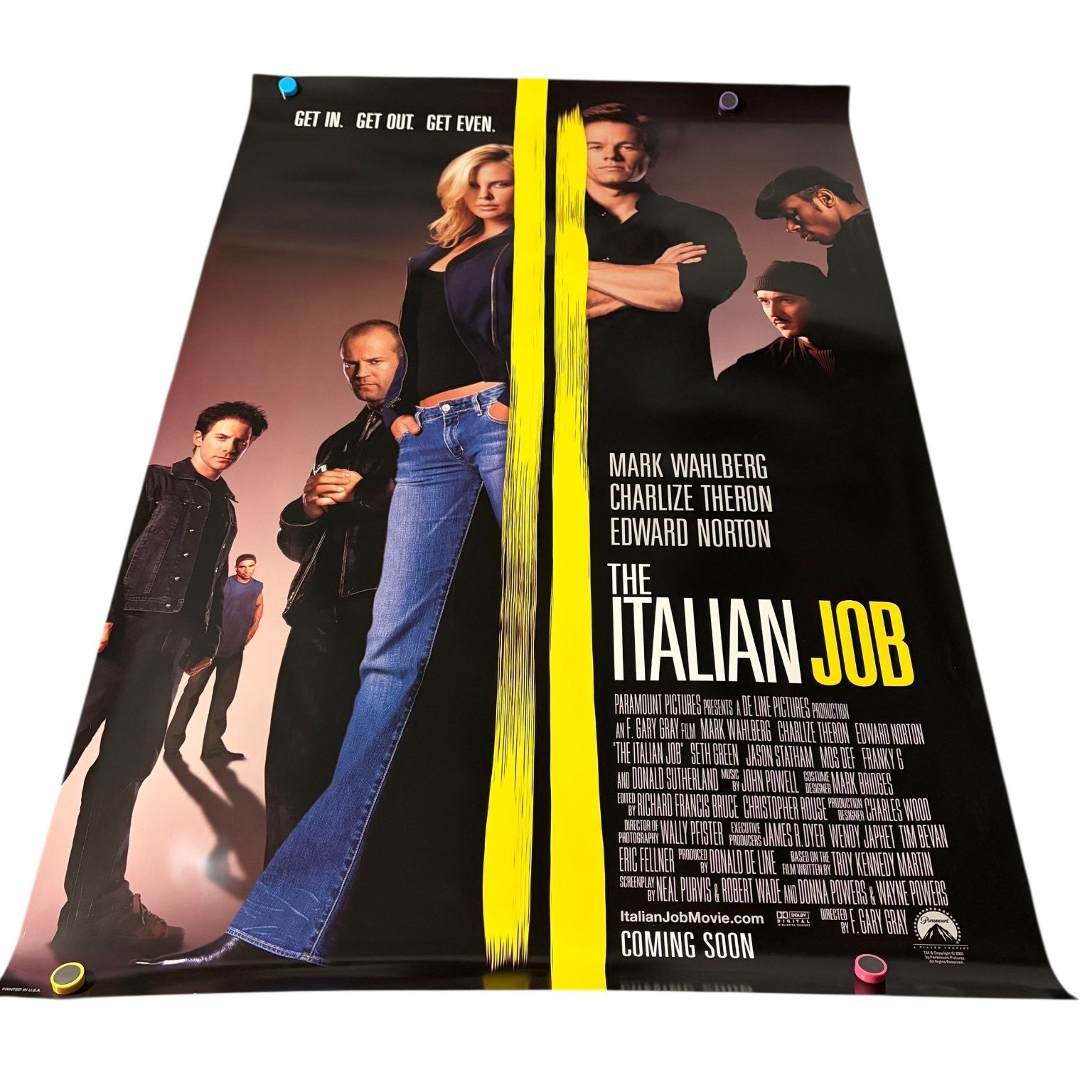 The Italian Job 2003 One Sheet Movie Poster Original Double-Sided Charlize 27x40