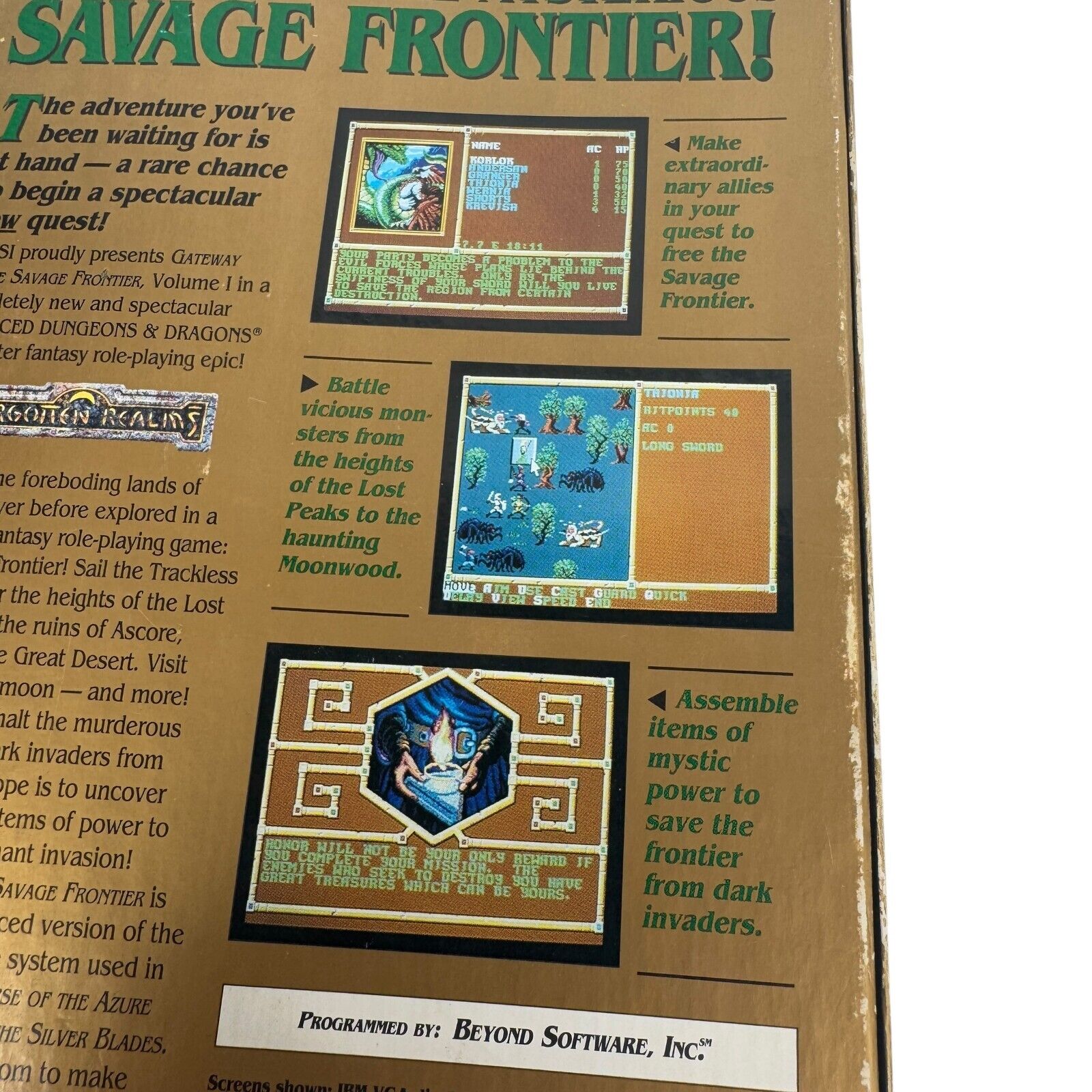 Advanced D&D Gateway to the Savage Frontier IBM PC Game Complete 5.25" Floppy