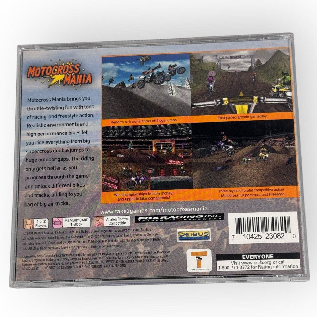 Motocross Mania Playstation 1 Dirtbike Racing Game Complete CIB Black Label