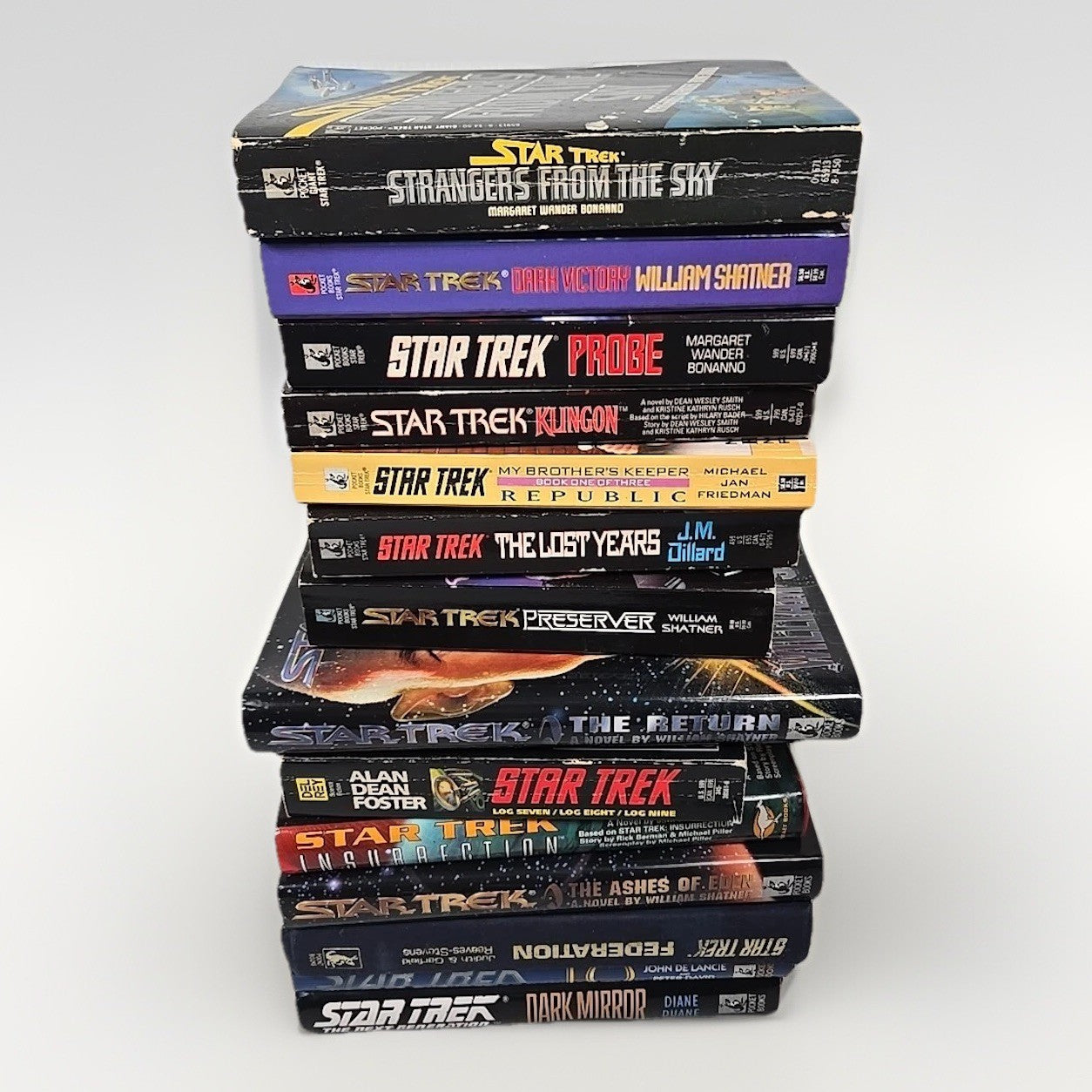 Mixed Lot Of 14 Star Trek Books Paperback & Hardcover Original Series & More
