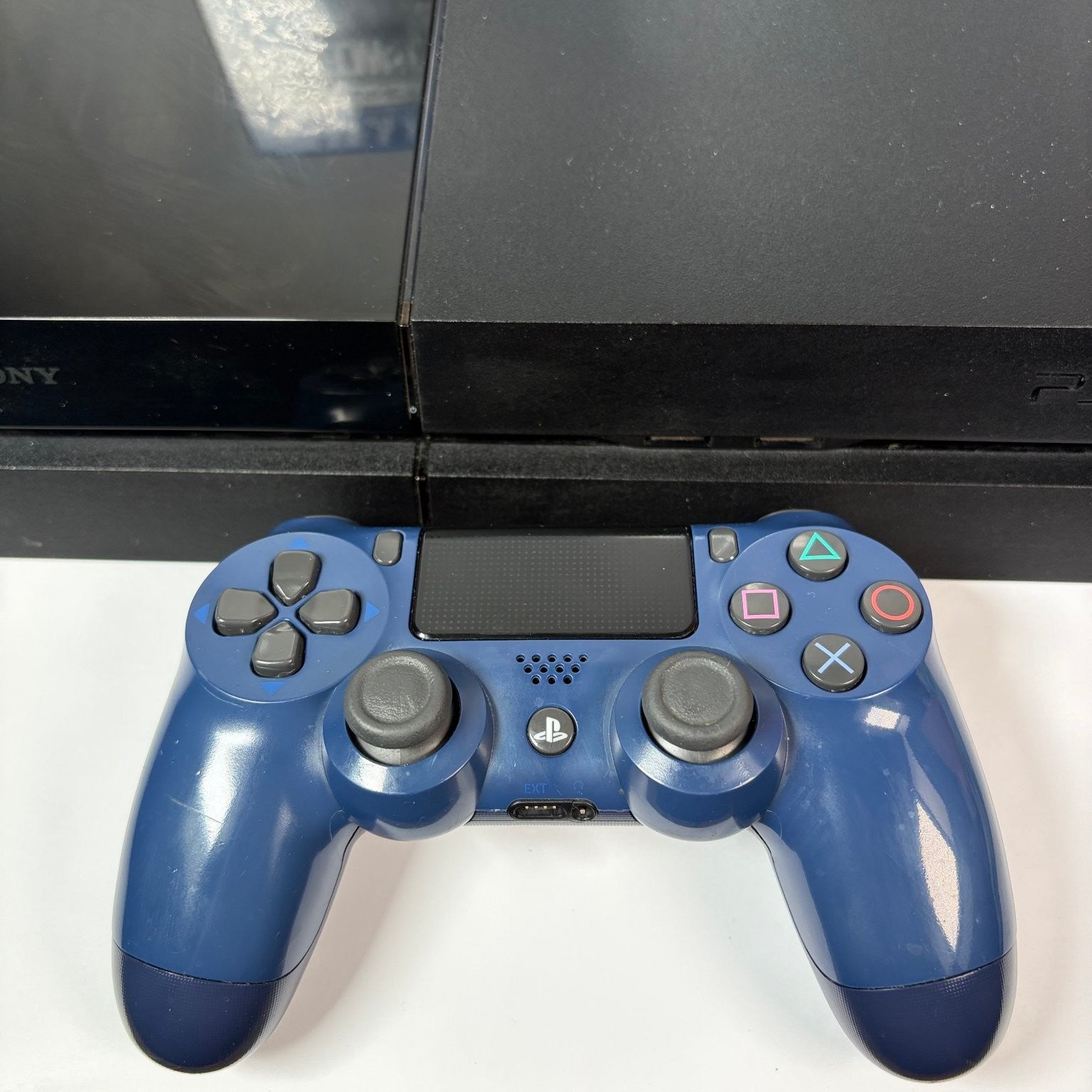 Sony PlayStation 4 PS4 CUH-1001A Black Console 500GB w/ Blue Controller & Games