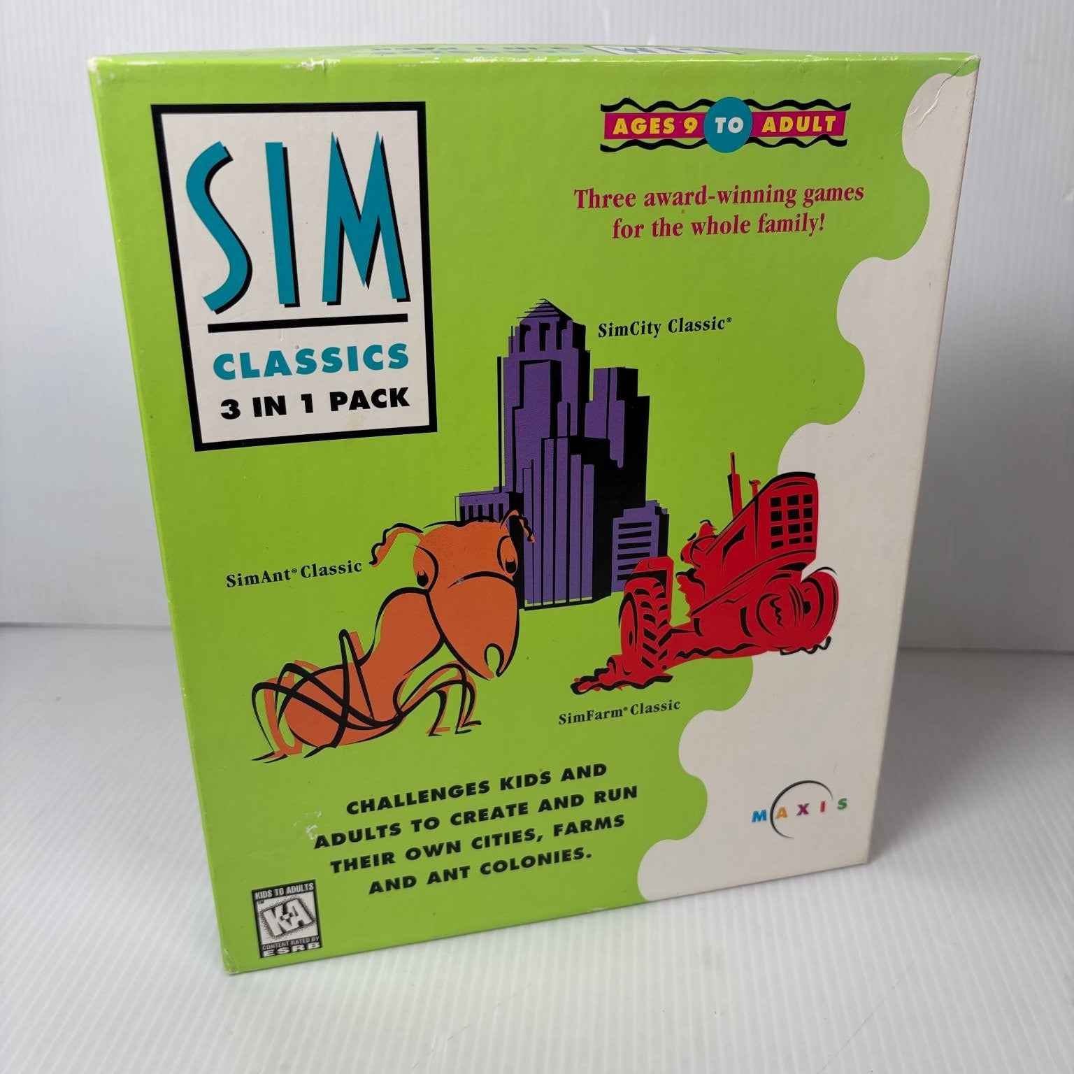 Sim Classics 3 In 1 Pack PC Windows Mac Big Box PC Game SimCity SimFarm SimAnt