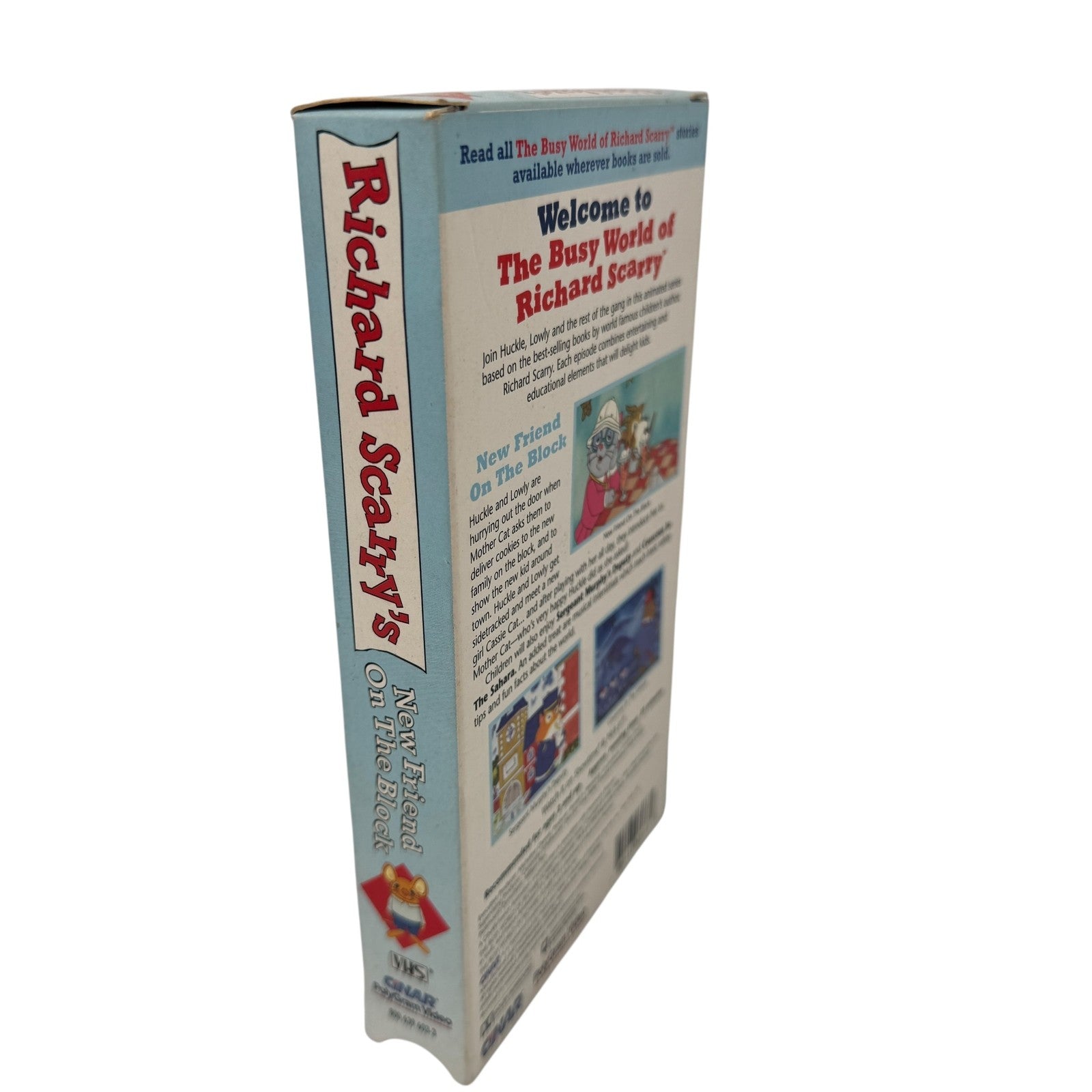 Vintage Richard Scarry's New Friend On The Block VHS 1996 Kids Animation Tested