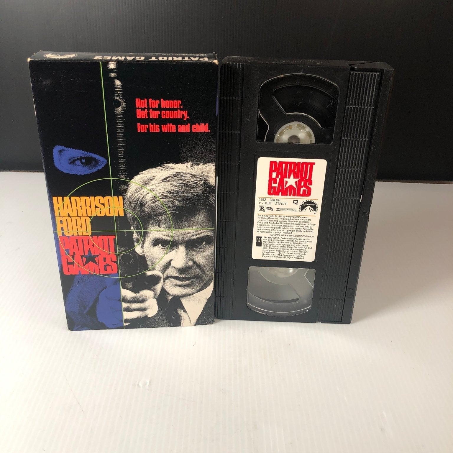 Patriot Games VHS 1992 Action Thriller Original Release Paramount