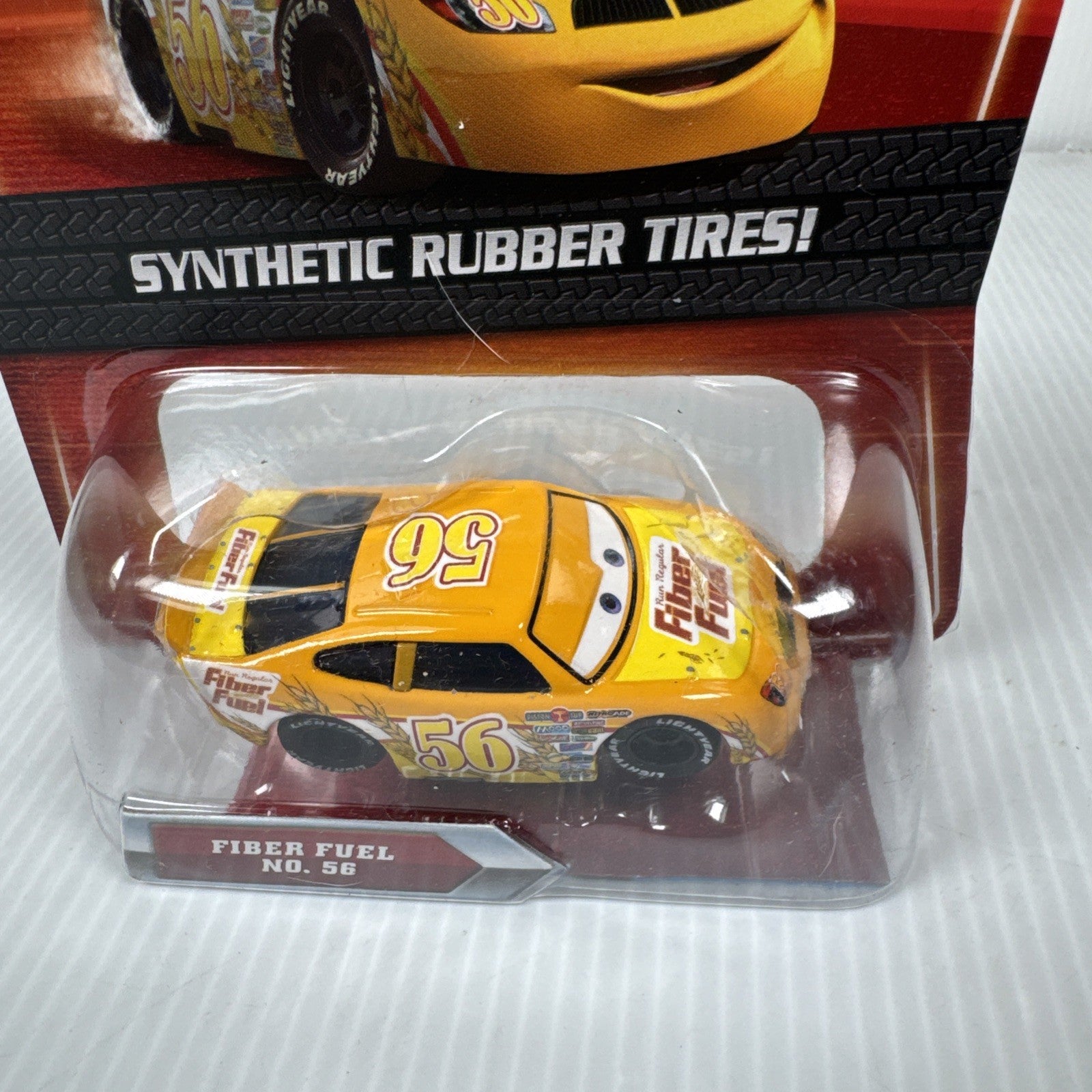 Disney Pixar Cars Movie Exclusive Synthetic Rubber Tires Fiber Fuel #56 Car