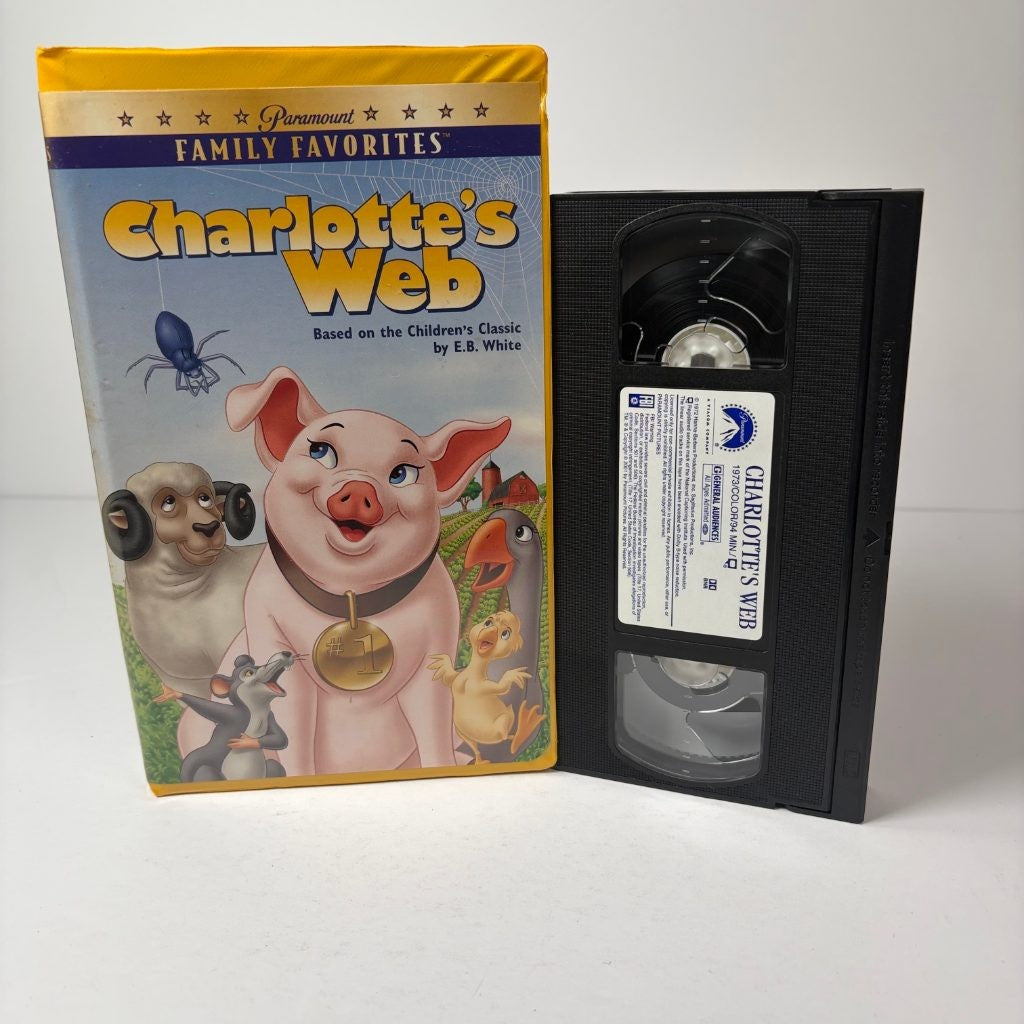 Charlotte's Web VHS Paramount Family Favorites Animated E.B. White Clamshell