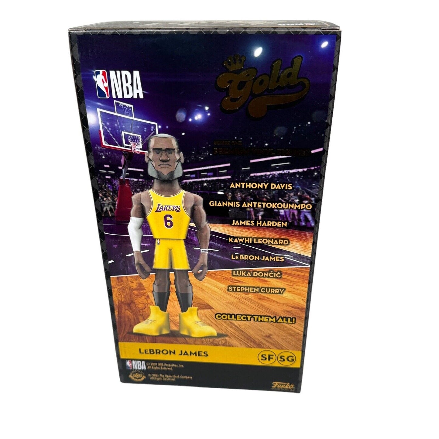 Funko Gold 12" Lebron James Premium Vinyl Figure Collectible Yellow Lakers