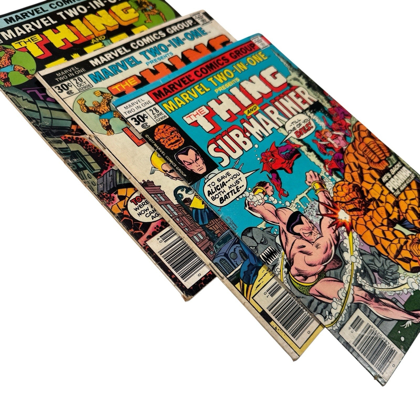 The Thing Marvel Two-In-One Lot of 10 Issues 16-20, 28, 55, 58, 60, 61
