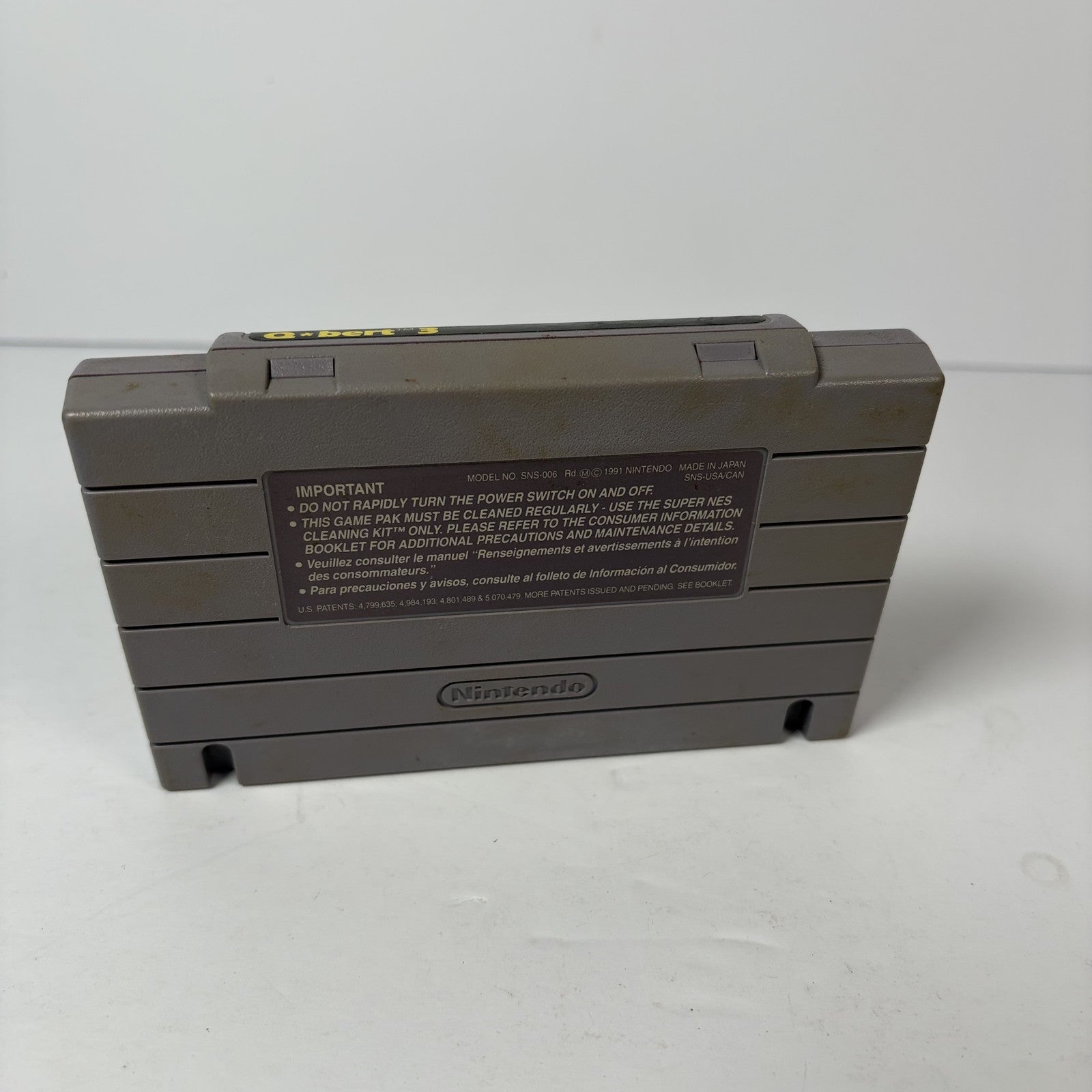 Qbert 3 Super Nintendo SNES Game Cartridge (NTSC-U/C) Authentic Tested Working