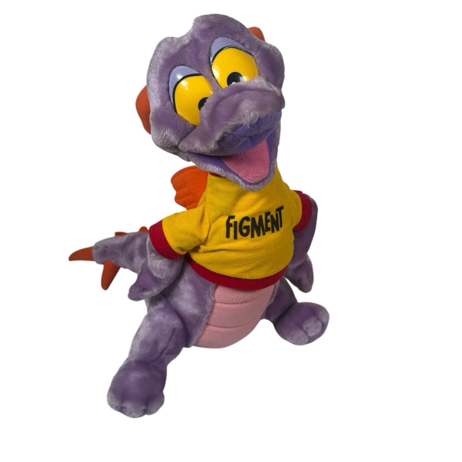 Vintage 1982 Disney World Epcot Center Figment Dragon 18" Stuffed Plush w/shirt