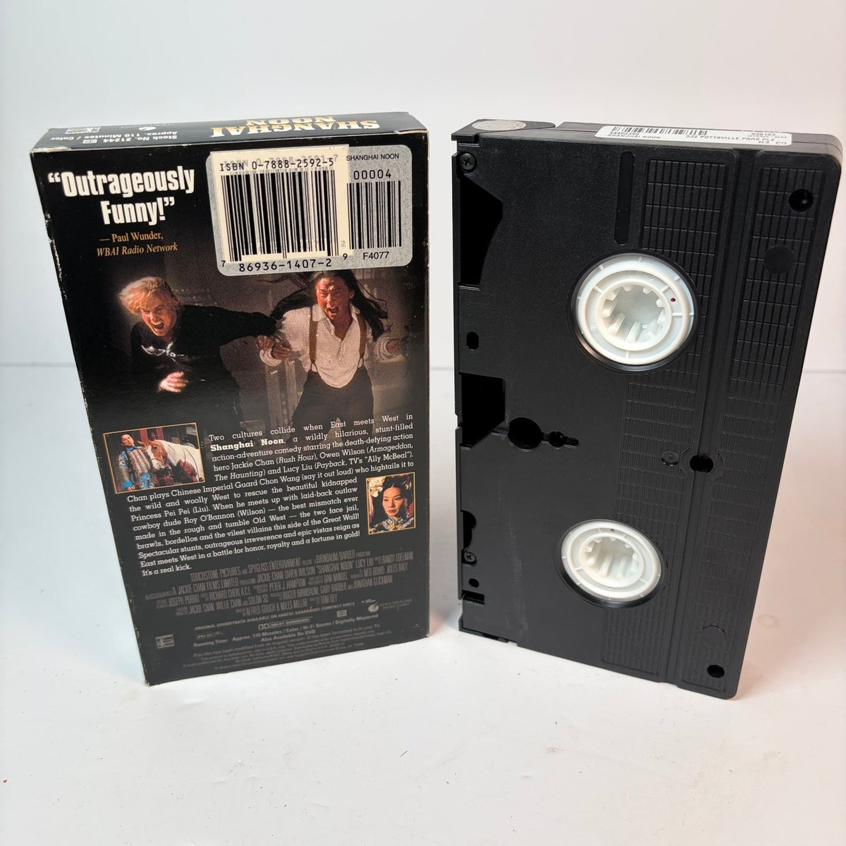 Shanghai Noon VHS 2000 Action Comedy Jackie Chan Owen Wilson Touchstone