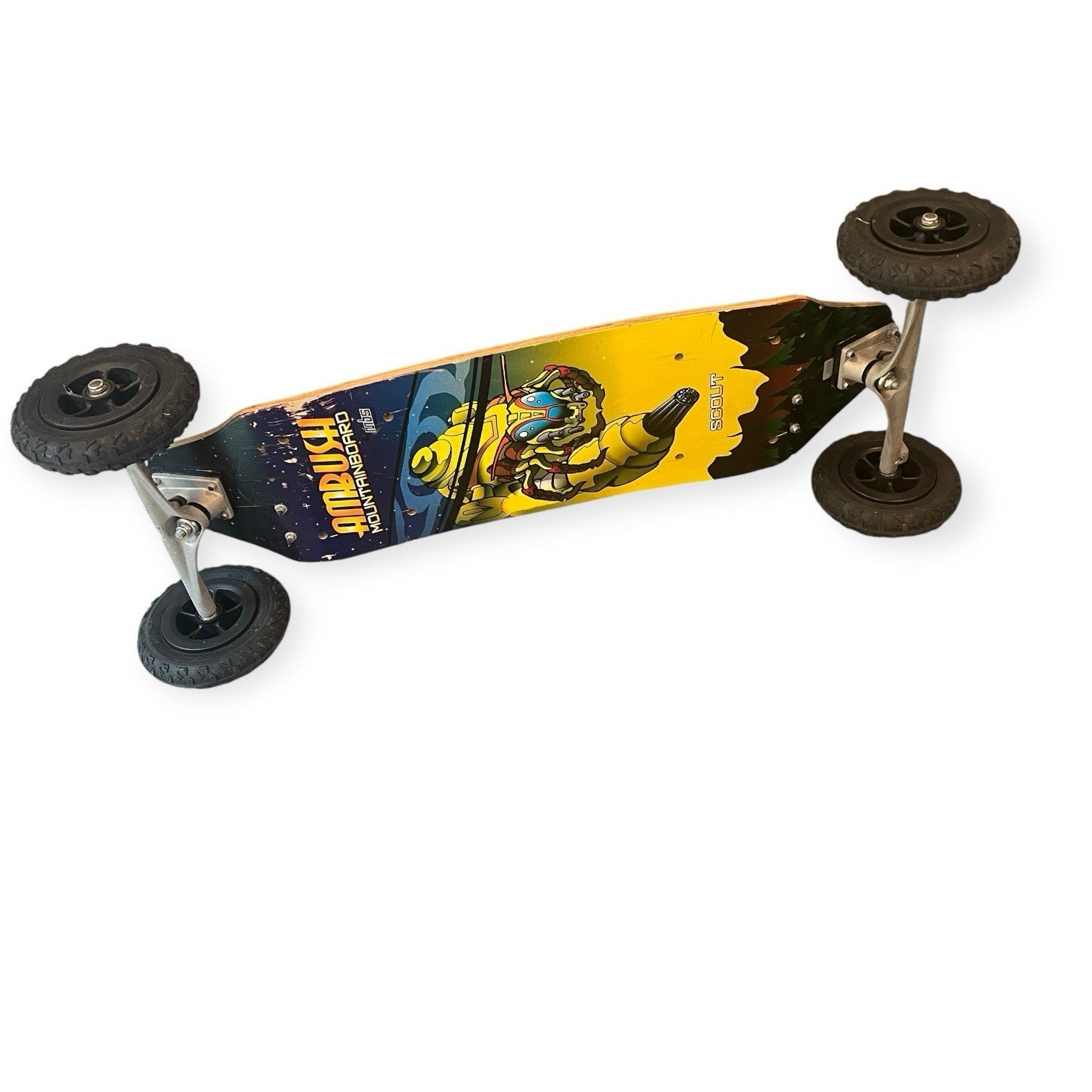 Vintage MBS Mountainboard Ambush All Terrain Board Inflatable Wheels Off Road