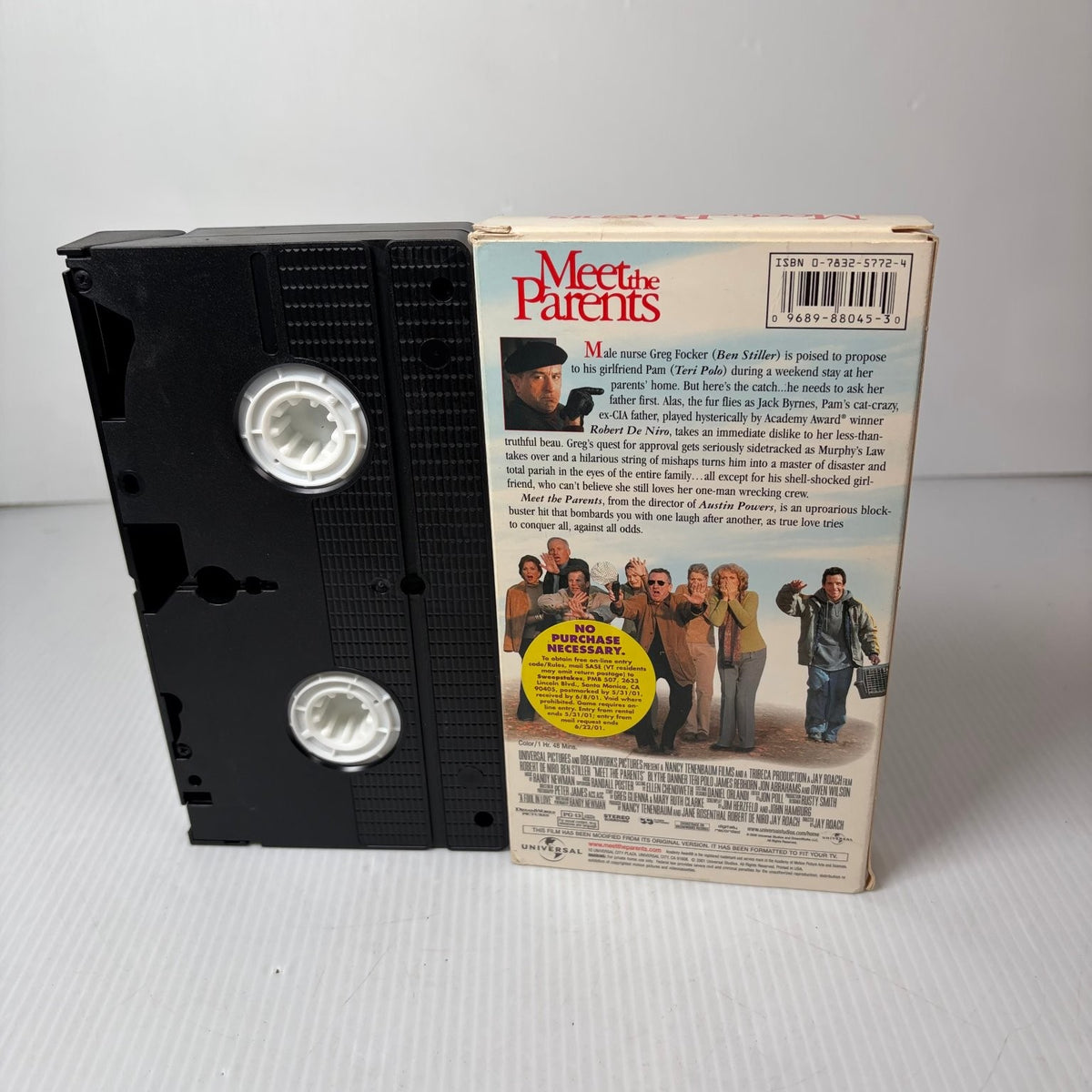 Meet the Parents VHS 2000 Comedy Robert De Niro Ben Stiller Universal Promo