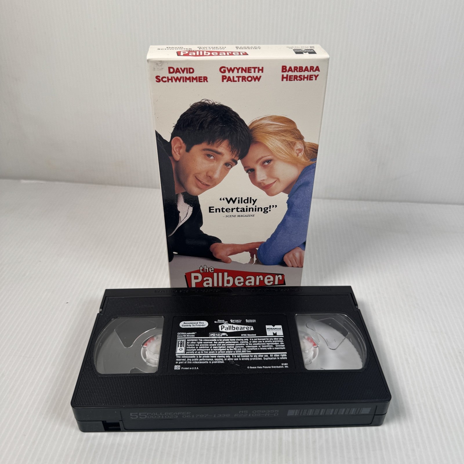 Vintage The Pallbearer VHS 1996 Comedy Movie David Schwimmer Gwyneth Paltrow