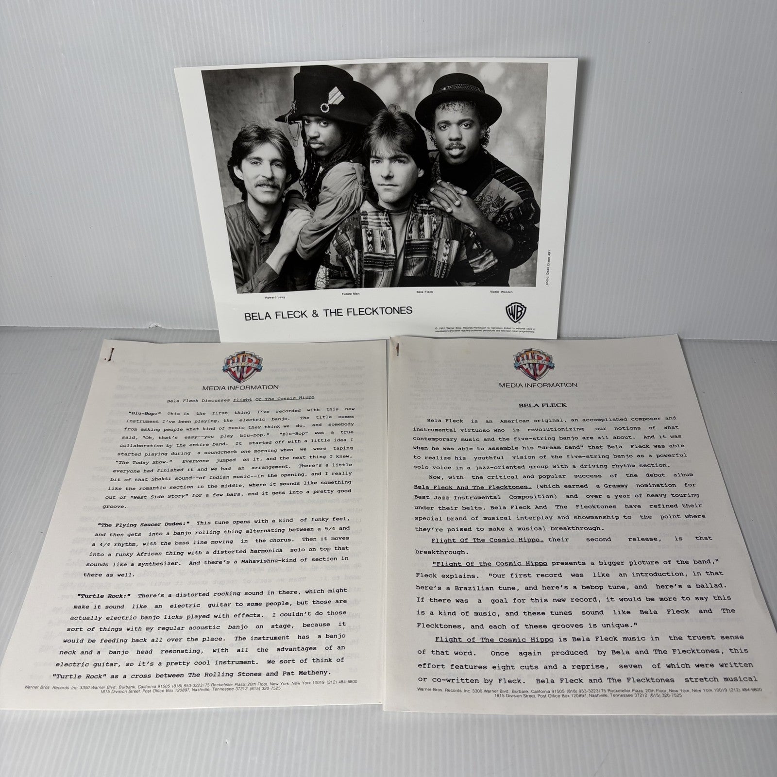 Bela Fleck & The Flecktones Promo Photo & Media Kit Flight of the Cosmic Hippo
