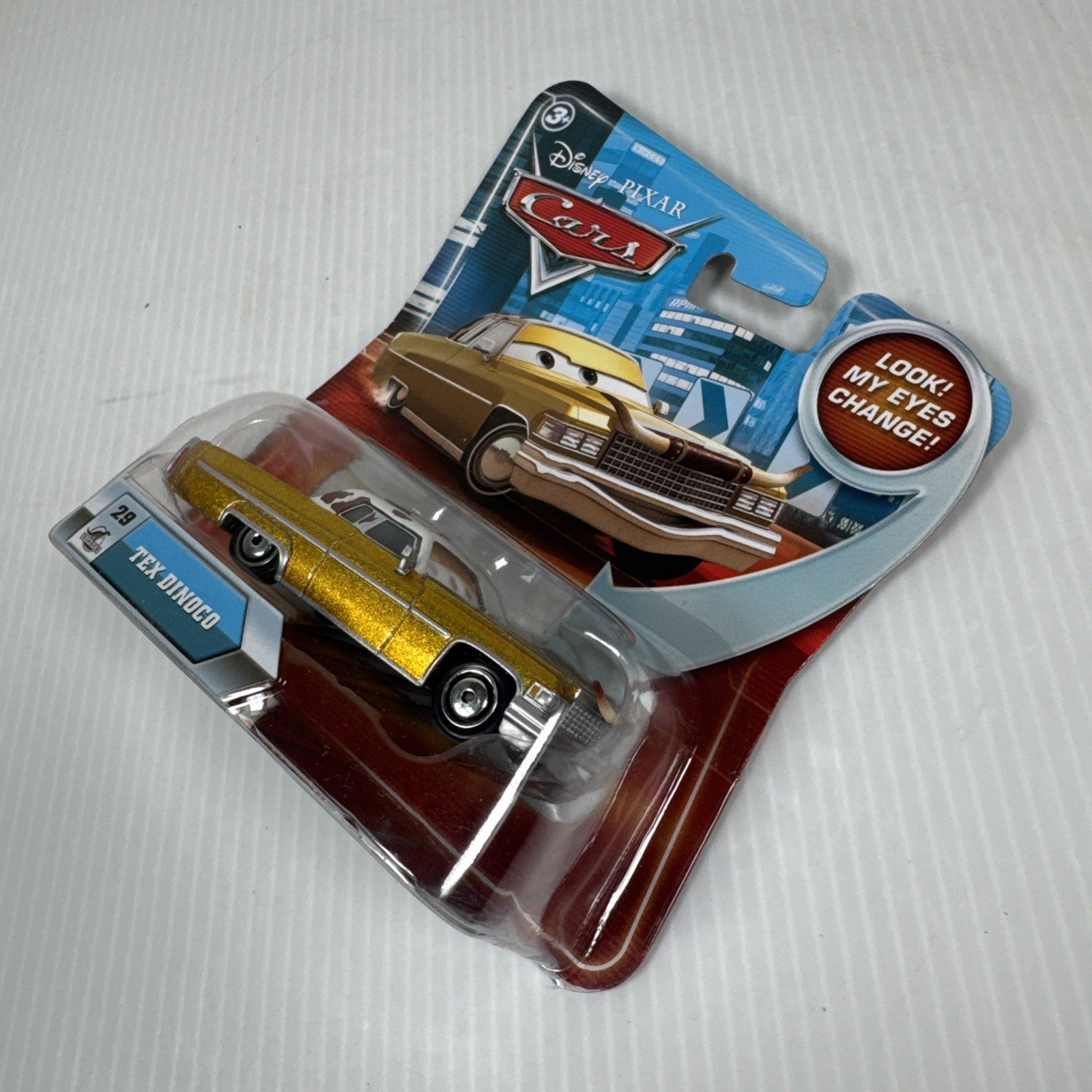 2010 Disney Pixar Cars Look! My Eyes Change! Tex Dinoco #29 NEW!