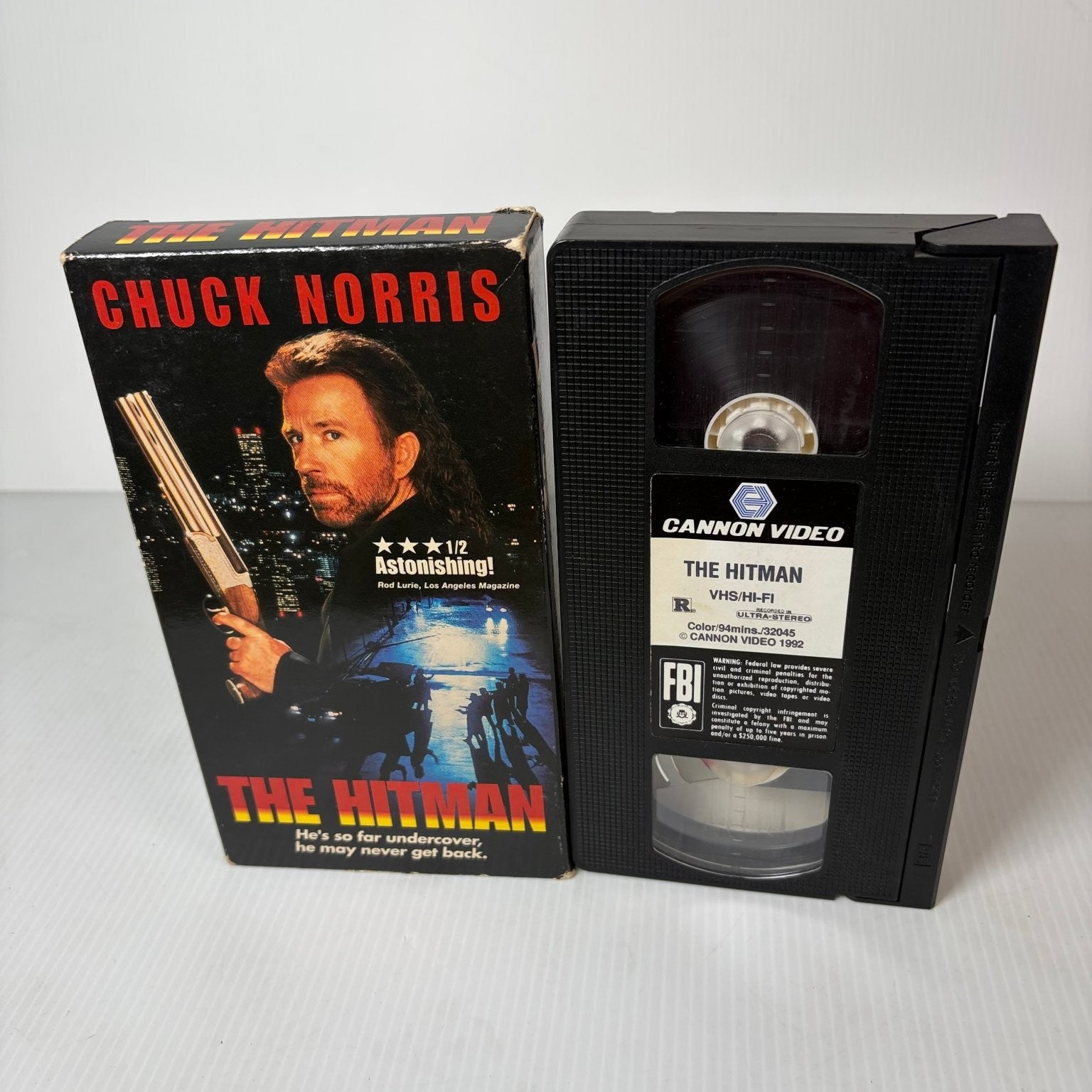 The Hitman VHS 1992 Action Thriller Chuck Norris Cannon Video Original Release